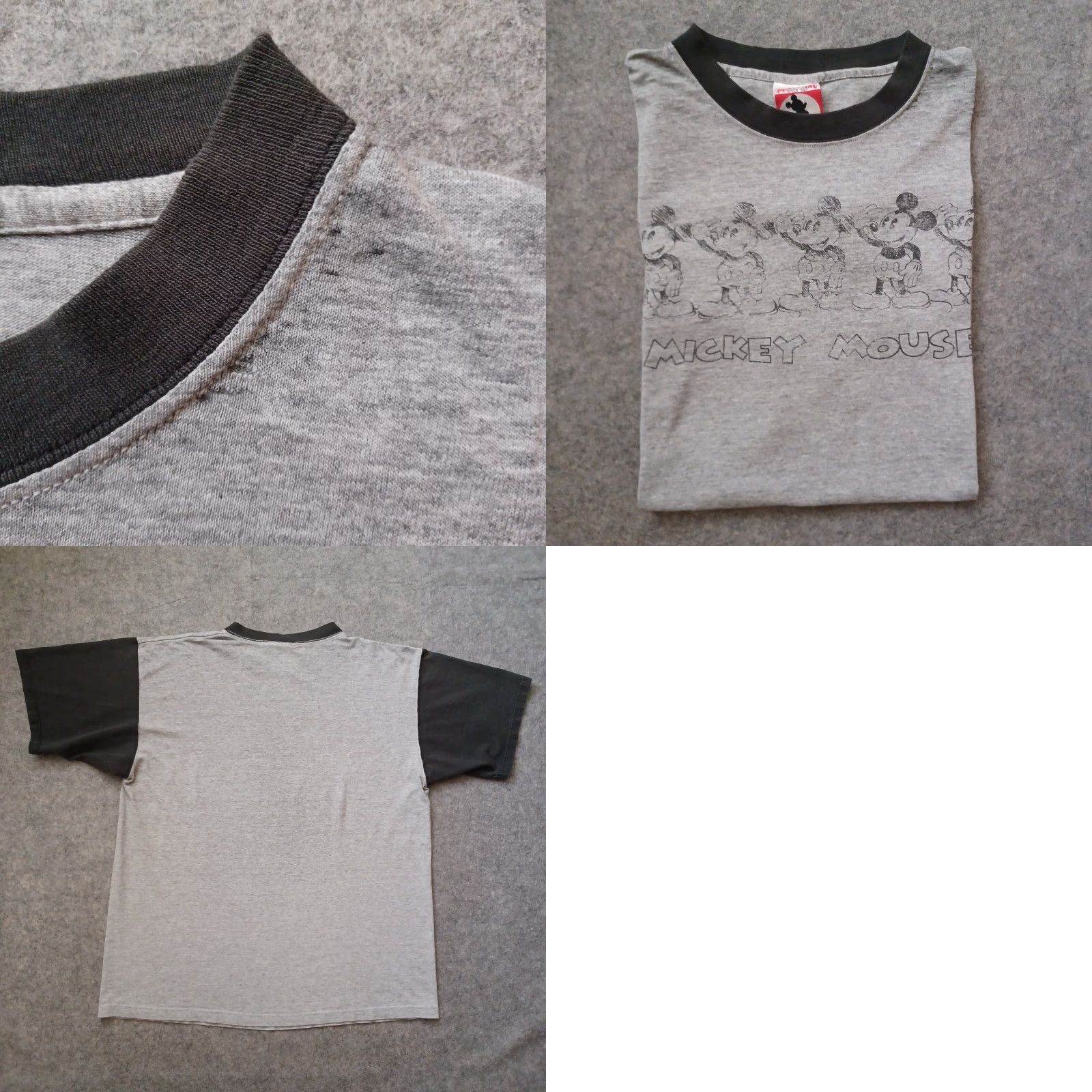 Disney VINTAGE Disney T Shirt Mens Large Gray Mickey Mouse Graphic Short Sleeve 90s Size US L / EU 52-54 / 3 - 9 Thumbnail