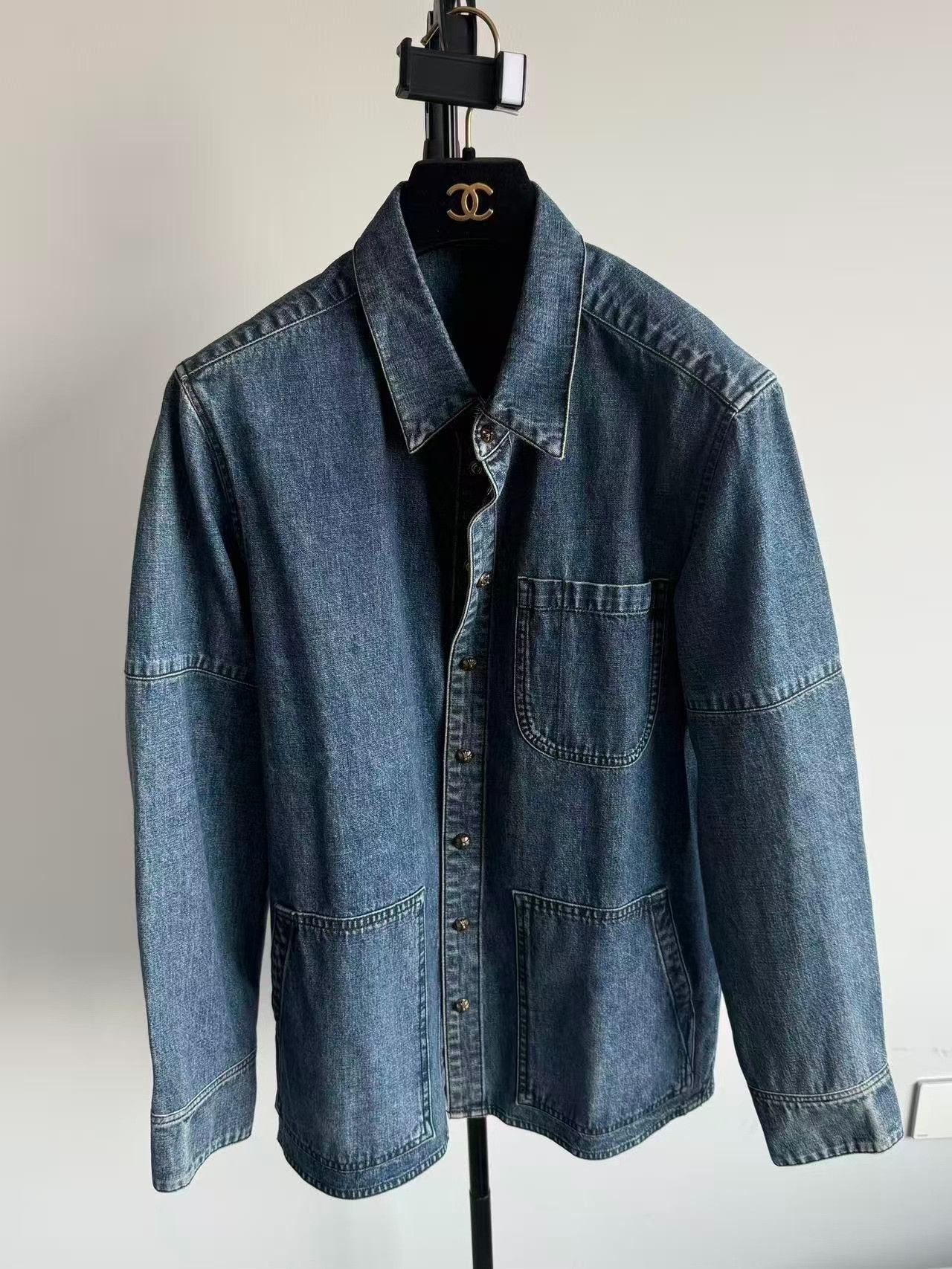 Chrome Hearts Chrome Hearts Blue Washed Denim Jacket Size US M / EU 48-50 / 2 - 1 Thumbnail