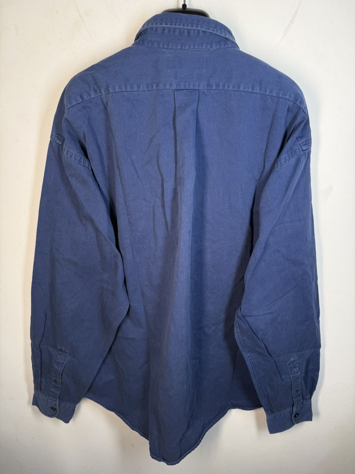 Yves Saint Laurent Blue YSL Shirt Heavy Cotton Vintage Yves Saint Laurent Dress Size US XL / EU 56 / 4 - 16 Thumbnail