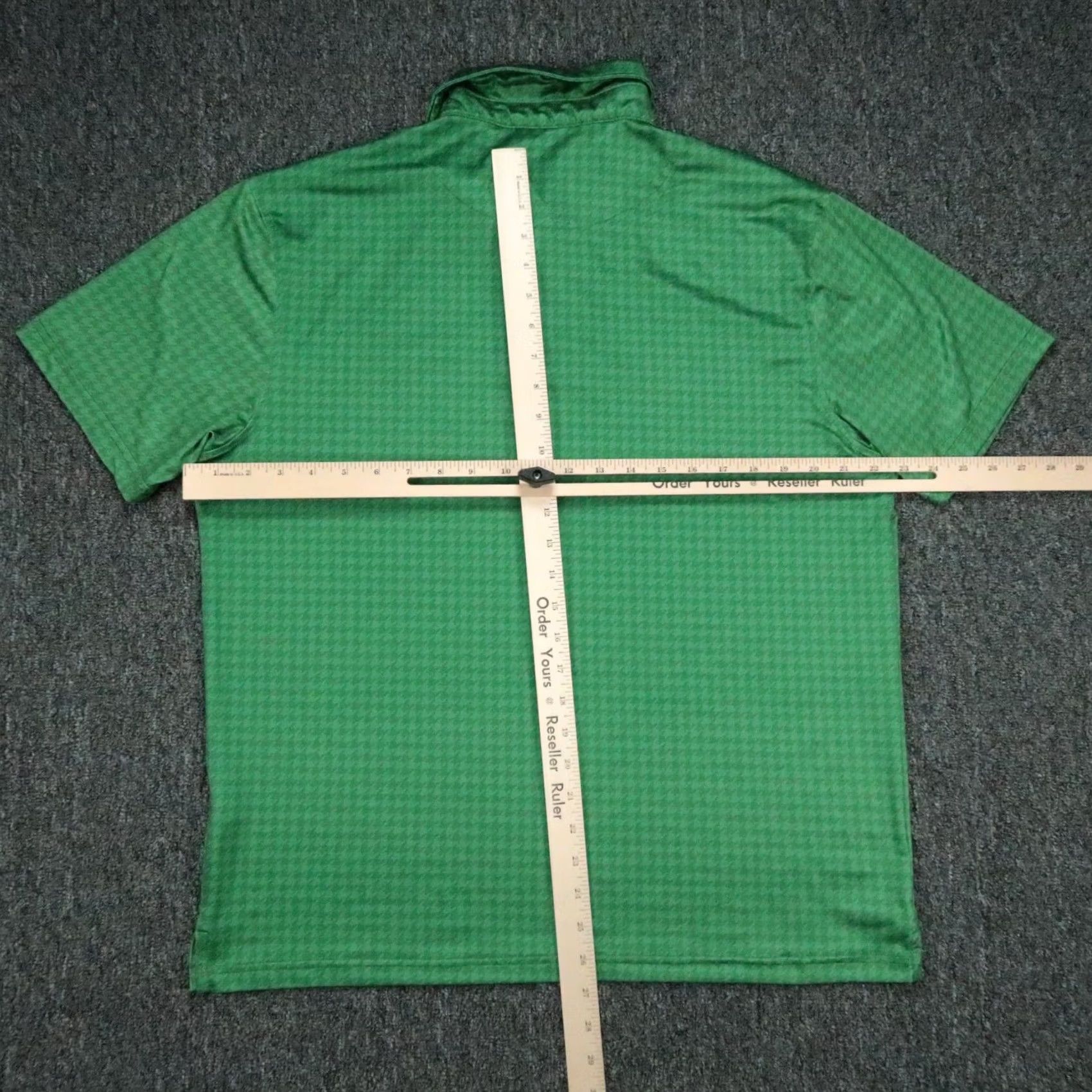 Vintage Barstool Sports Polo Shirt Mens Large Green Houndstooth Short Sleeve Golf Shirt Size US L / EU 52-54 / 3 - 6 Thumbnail