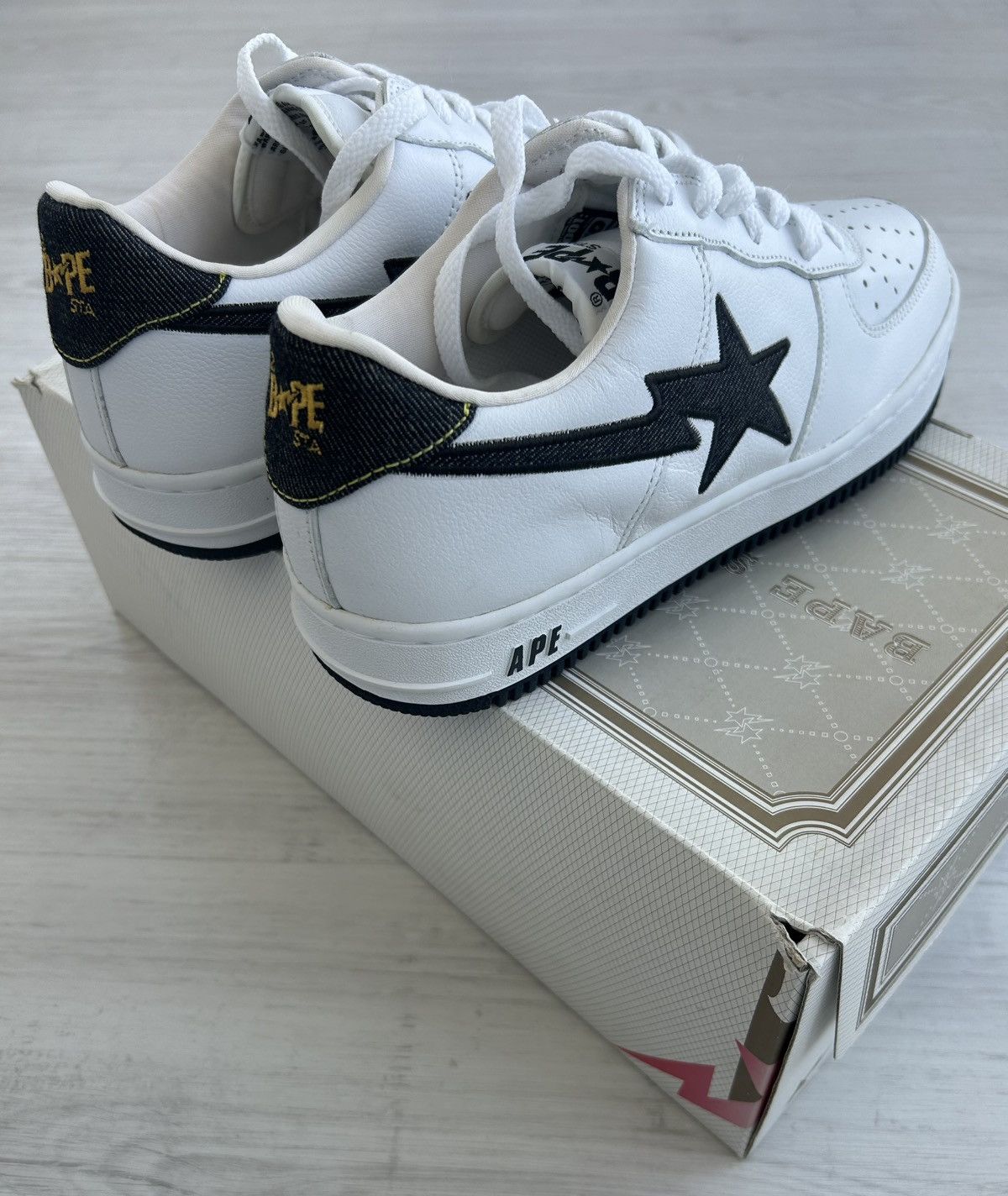 Bape VERY RARE OG 2001 A BATHING APE DENIM BAPESTA Size US 10 / EU 43 - 6 Thumbnail