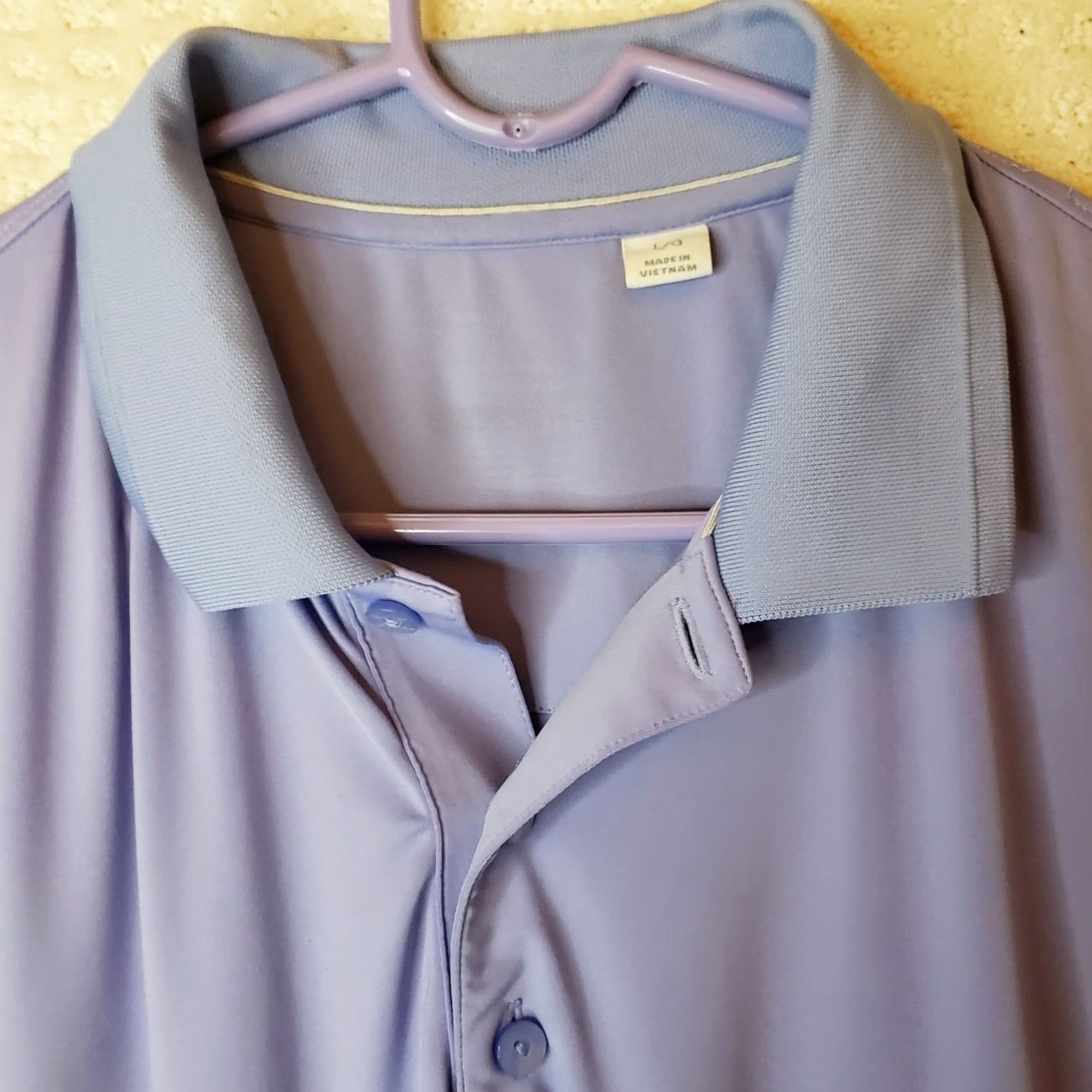 Cutter & Buck Cutter & Buck Polo Shirt Mens L Lavender Short Sleeve DryTech 50+ Golf Striped Reg Adult Mens Men Size US L / EU 52-54 / 3 - 6 Thumbnail