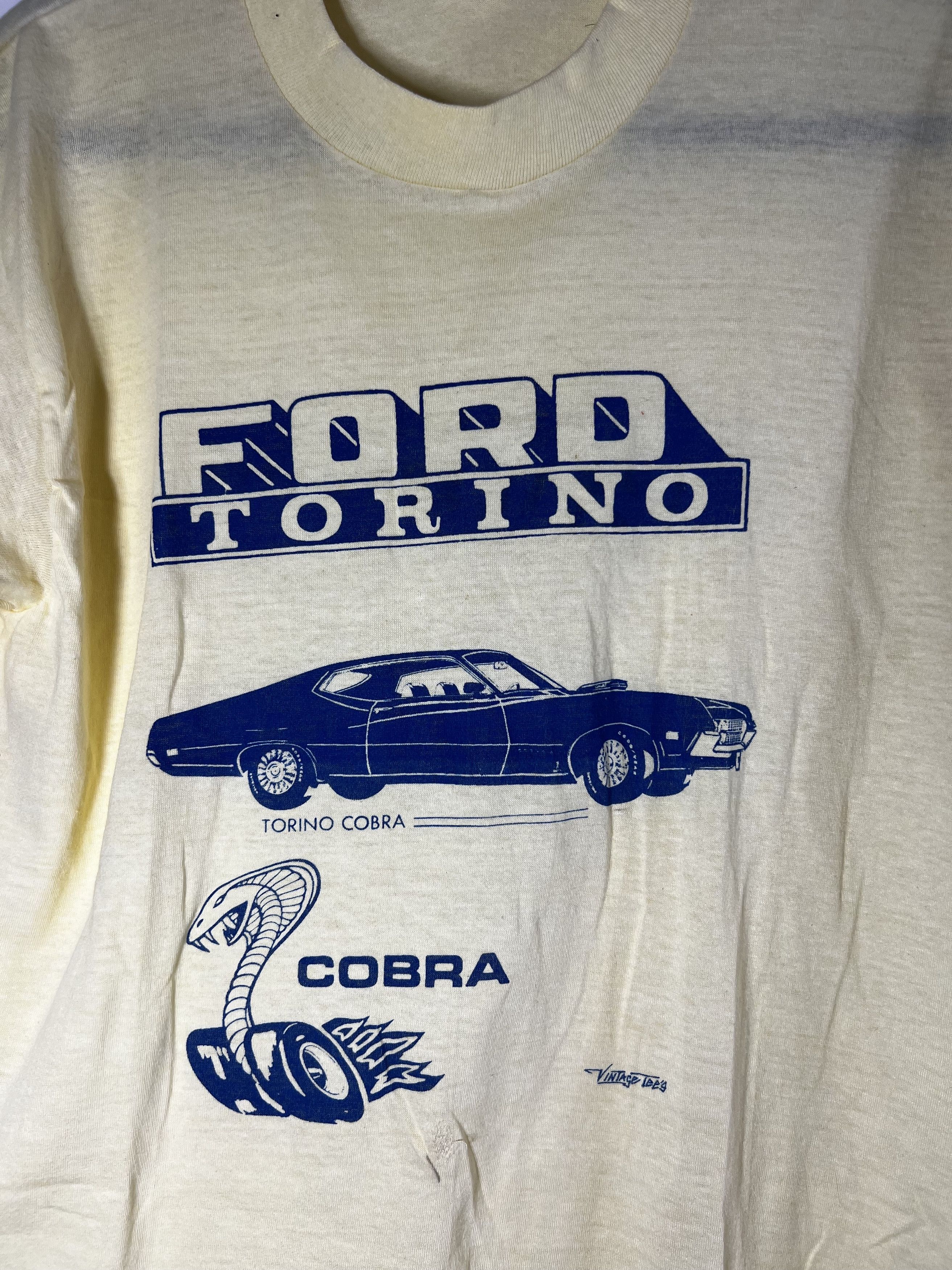 Ford RARE Vintage 70's-80's Ford Torino - Cobra Graphic T-Shirt Size US L / EU 52-54 / 3 - 2 Thumbnail