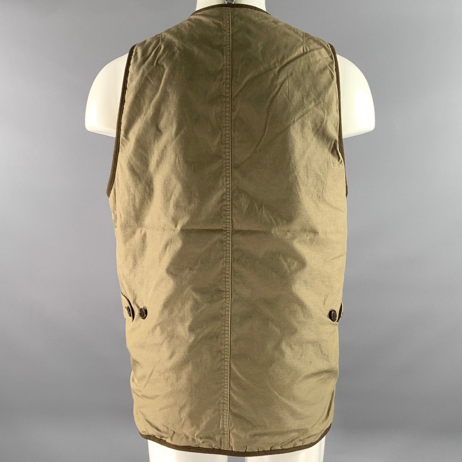 Visvim VISVIM Size M Olive Nylon Cotton Blend Reversible Vest Size US L / EU 52-54 / 3 - 5 Thumbnail