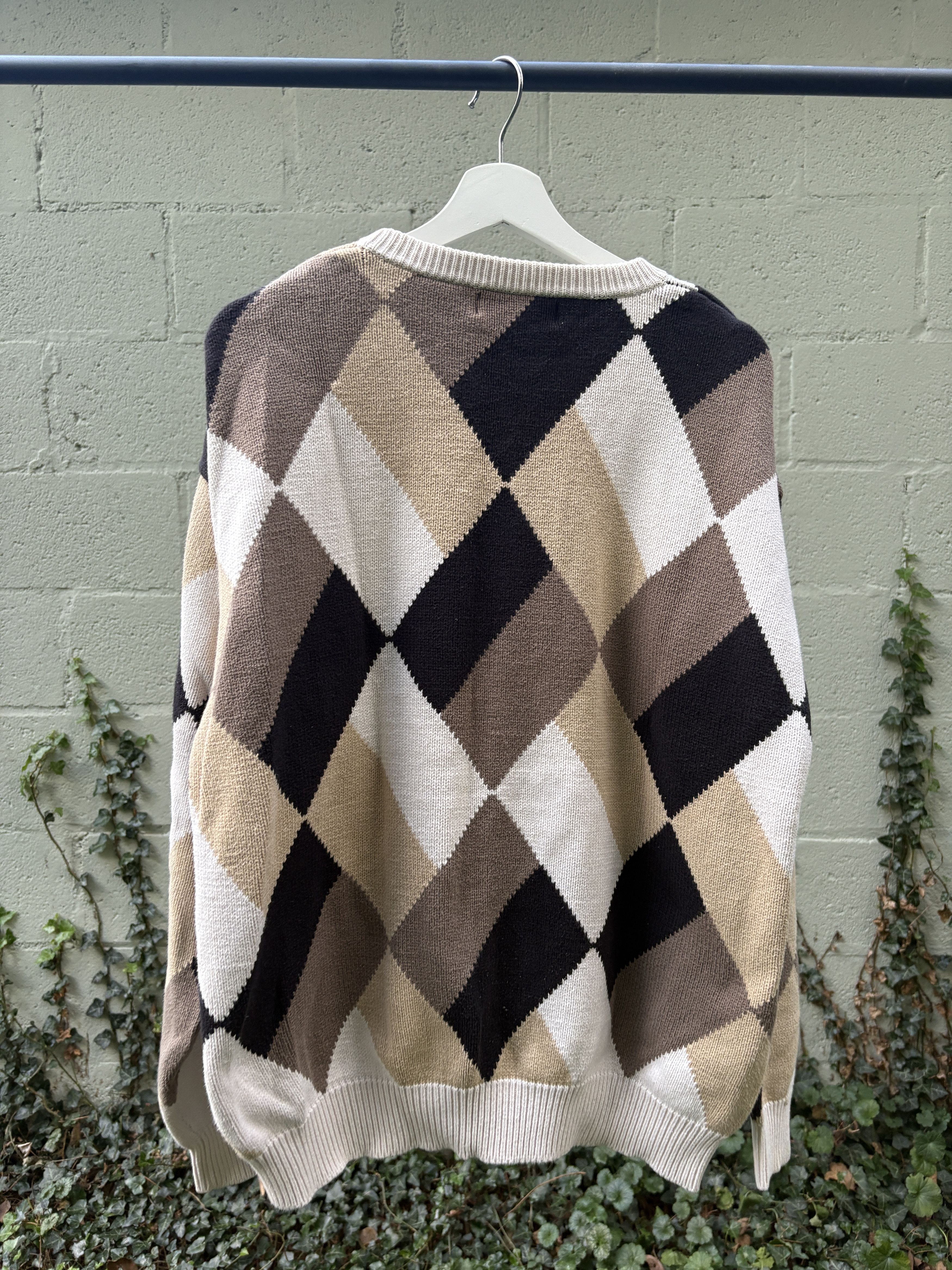 Croft & Barrow Croft & Barrow Argyle Heavyweight Knit Sweatshirt Size US XL / EU 56 / 4 - 4 Thumbnail