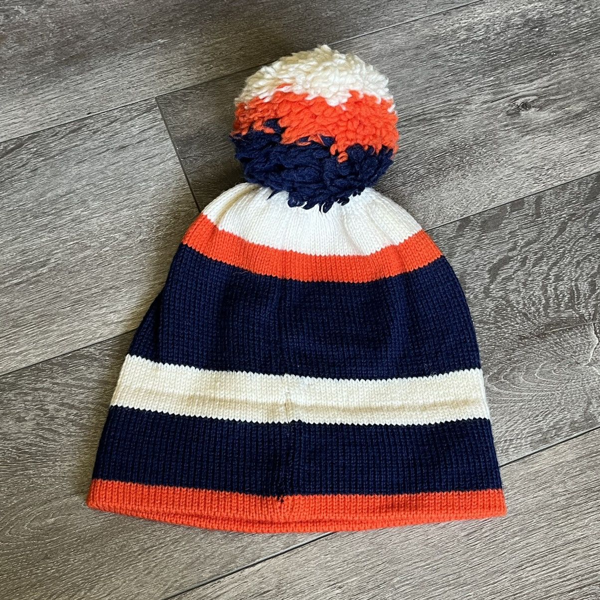 Salomon Vintage 1990s Salomon Striped Logo Puff Pure Wool Beanie Hat Size ONE SIZE - 2 Thumbnail