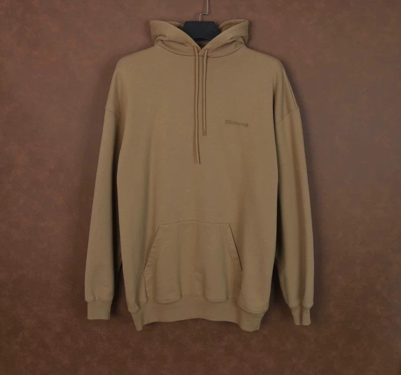 Balenciaga Balenciaga Beige Embroidered Logo Hoodie-yf Size US S / EU 44-46 / 1 - 1 Thumbnail
