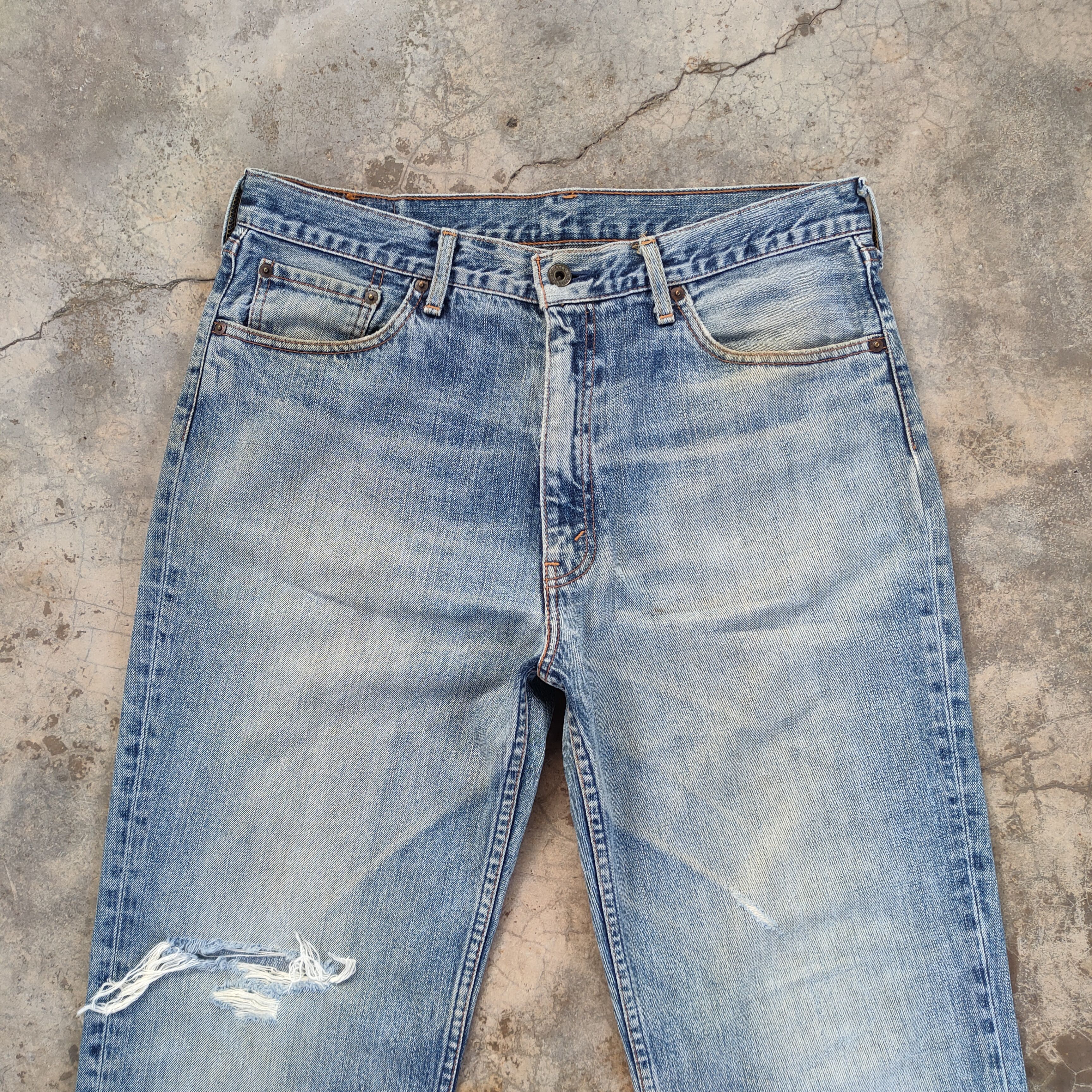 Levi's Vintage Clothing LEVI'S VINTAGE 502 DISTRESSED JEAN DENIM PANTS Size US 36 / EU 52 - 3 Thumbnail