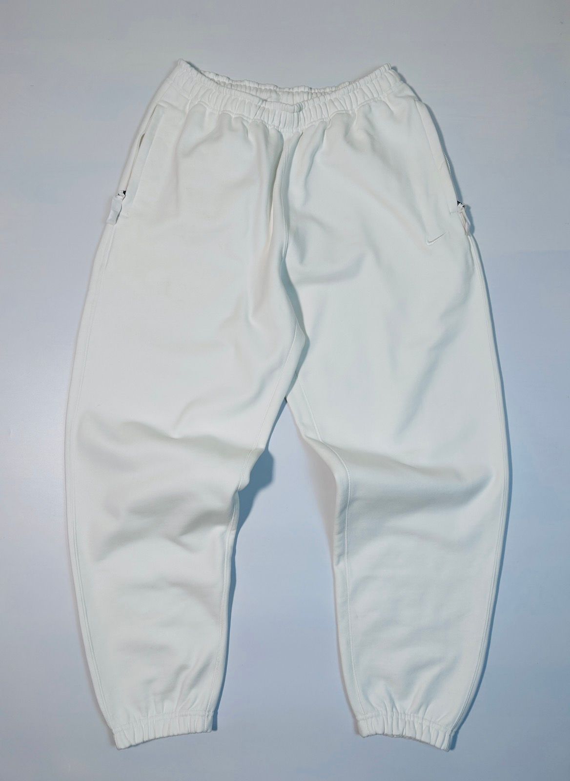 Pre-owned Nike X Vintage Nike Track Drill Pants Gorpcore Joggers Y2k In White