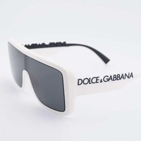Dolce & Gabbana Dolce & Gabbana DG6204 331287 Sunglasses White Shield Frame Size ONE SIZE - 8 Thumbnail