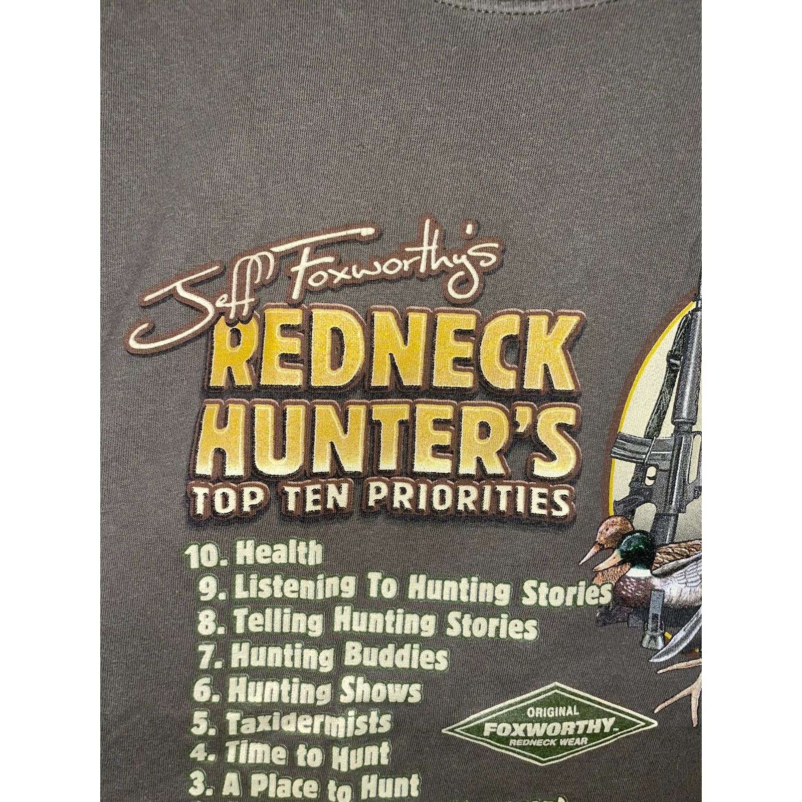 Vintage Vintage Jeff Foxworthy Shirt Redneck Hunters Top Ten Tee XL Size US XL / EU 56 / 4 - 2 Thumbnail