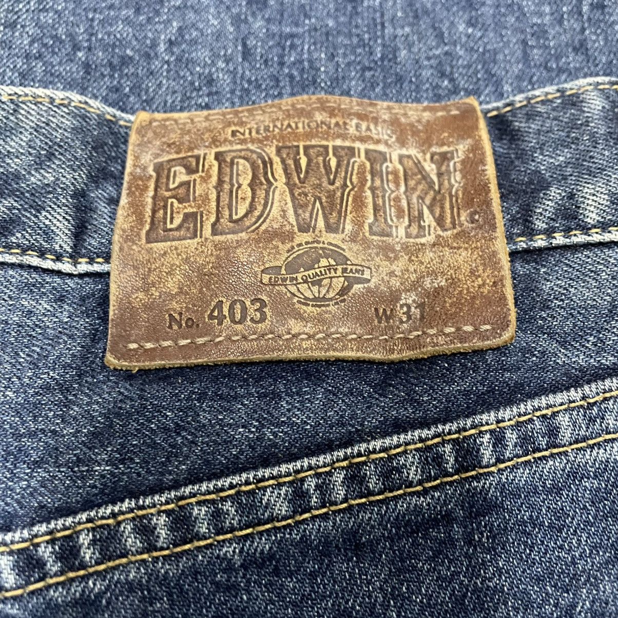 Edwin 🔥Vintage 90s Edwin 403 Blue Washed Regular Fit Denim Jeans Size US 31 - 10 Thumbnail