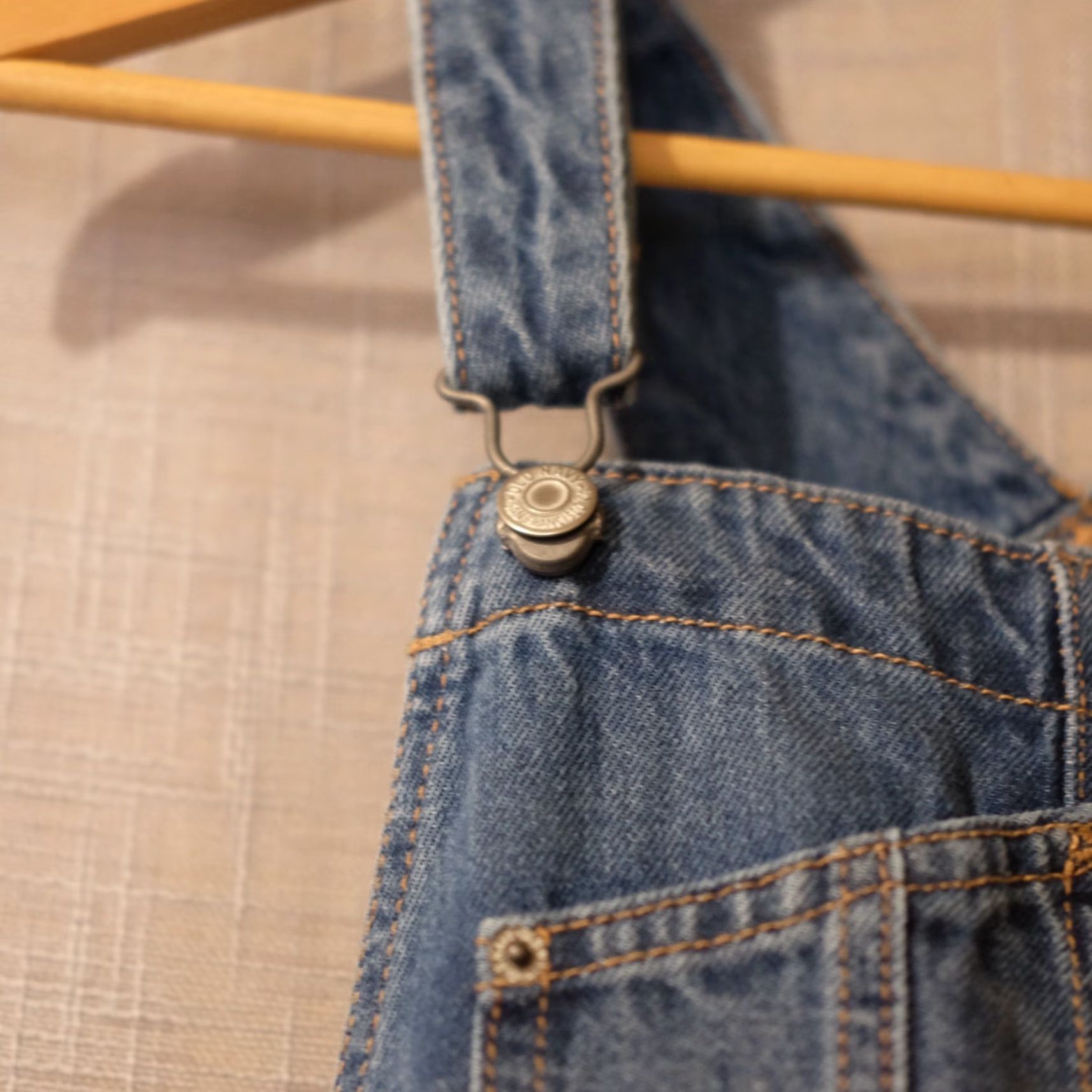 Old Navy Nwot! Old Navy Overalls Blue Denim 100% Cotton Women's 8 Jumpsuit Size 30" / US 8 / IT 44 - 6 Thumbnail
