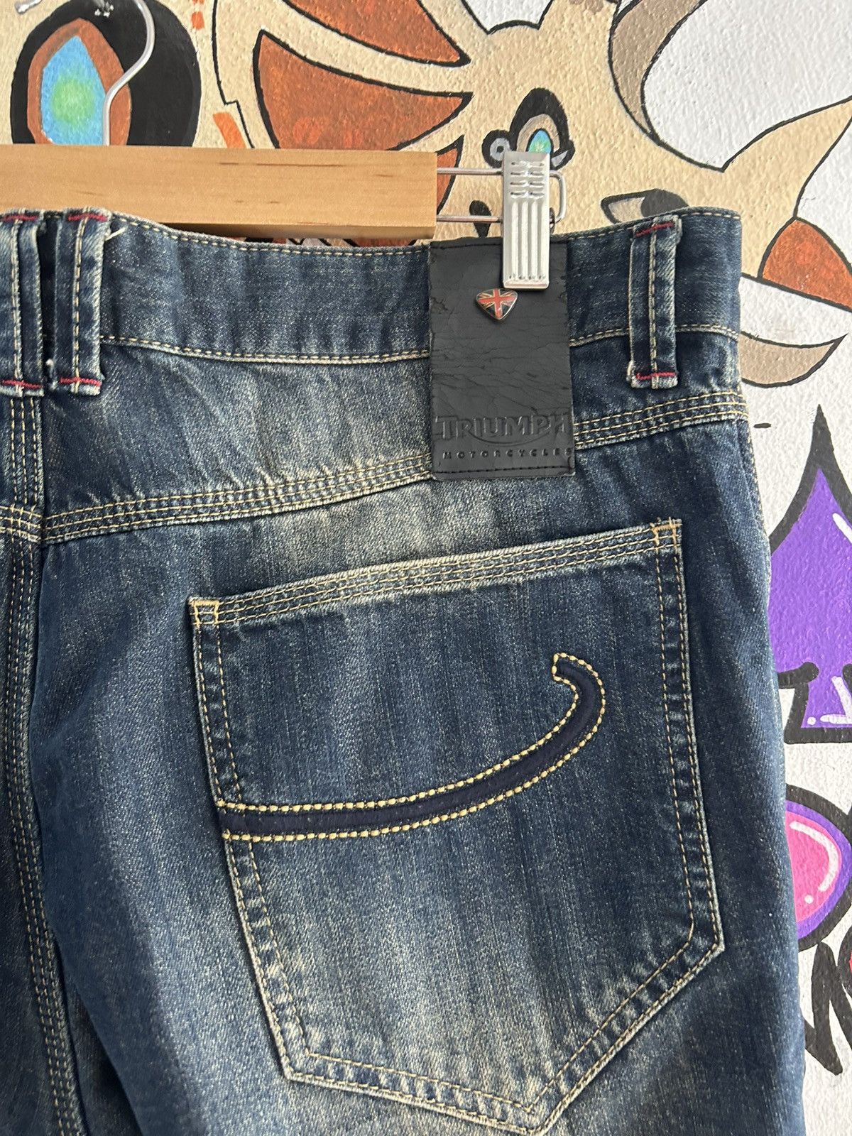 Vintage Triumph Motorcycles Jeans For Riding Size US 36 / EU 52 - 5 Thumbnail