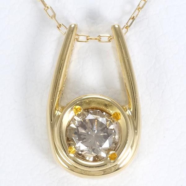 Other Other K18 Yellow Gold Diamond Necklace 40cm Metal Necklace in Great Condition Size ONE SIZE - 1 Thumbnail
