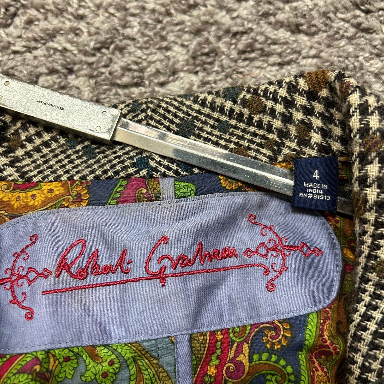 Robert Graham Robert Graham Wool Blazer Suit Jacket Herringbone Size 4 Size S / US 4 / IT 40 - 3 Thumbnail