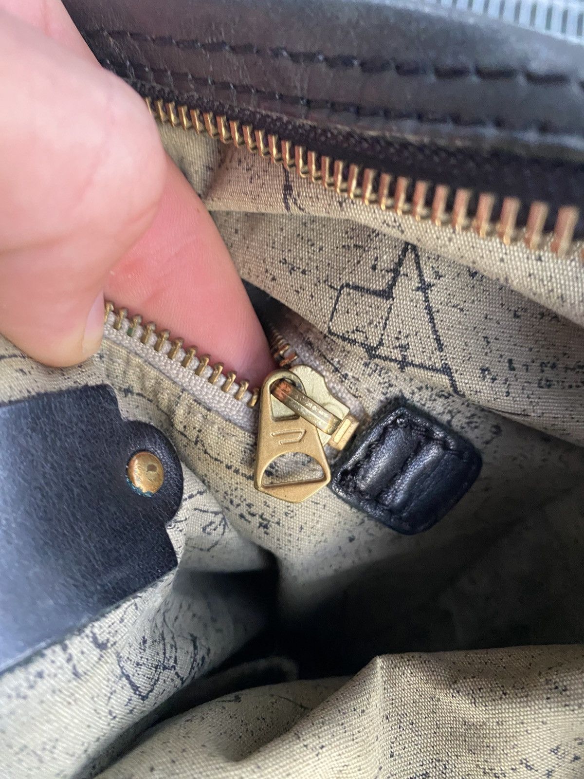 Vintage Diesel Ash Leather Crossbody Bag