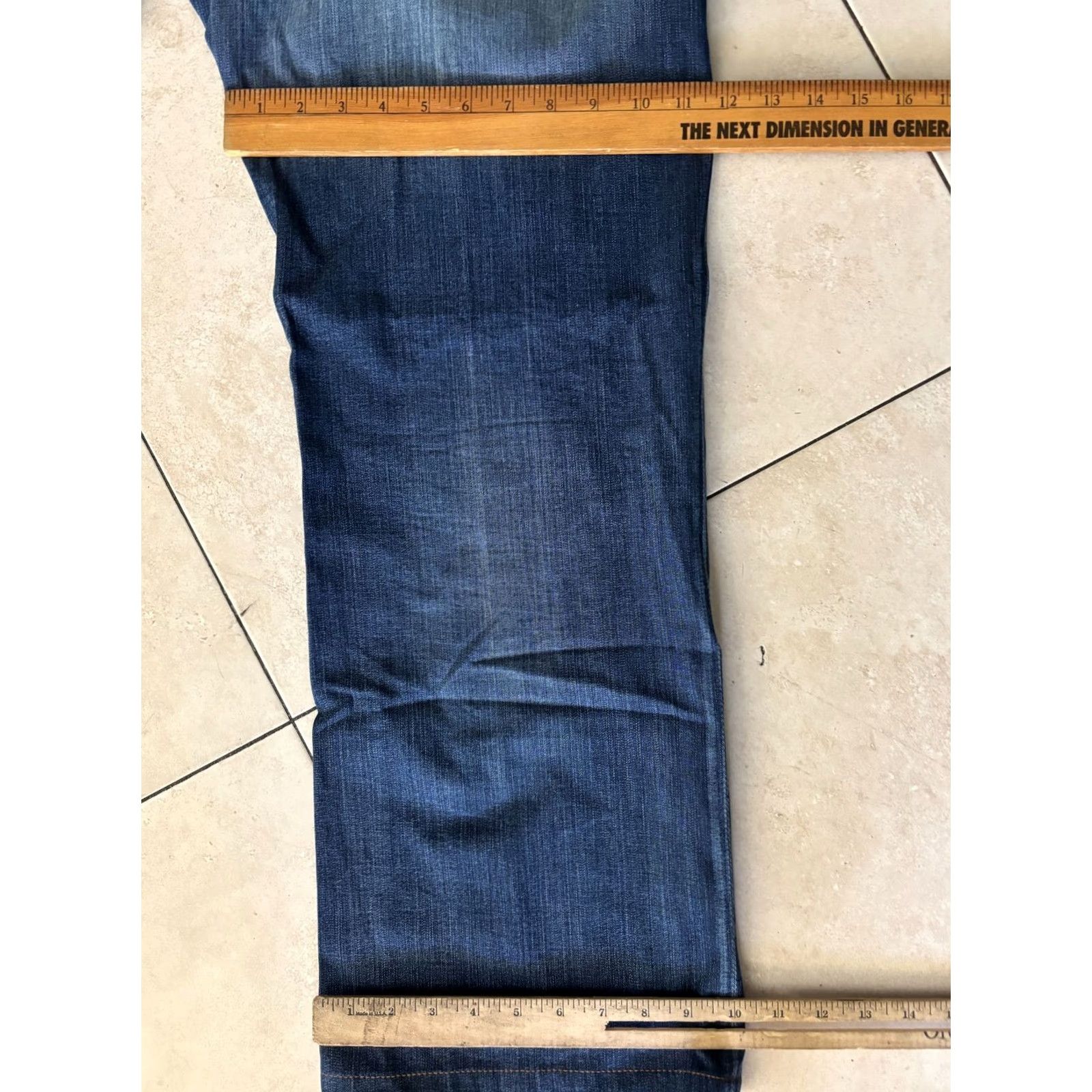 Vintage AG Adriano Goldschmied The Symbol Jeans Size 34/34 Button Fly Vintage Mens Blue 100% Cotton Denim Jeans Relaxed USA Size US 34 / EU 50 - 7 Thumbnail