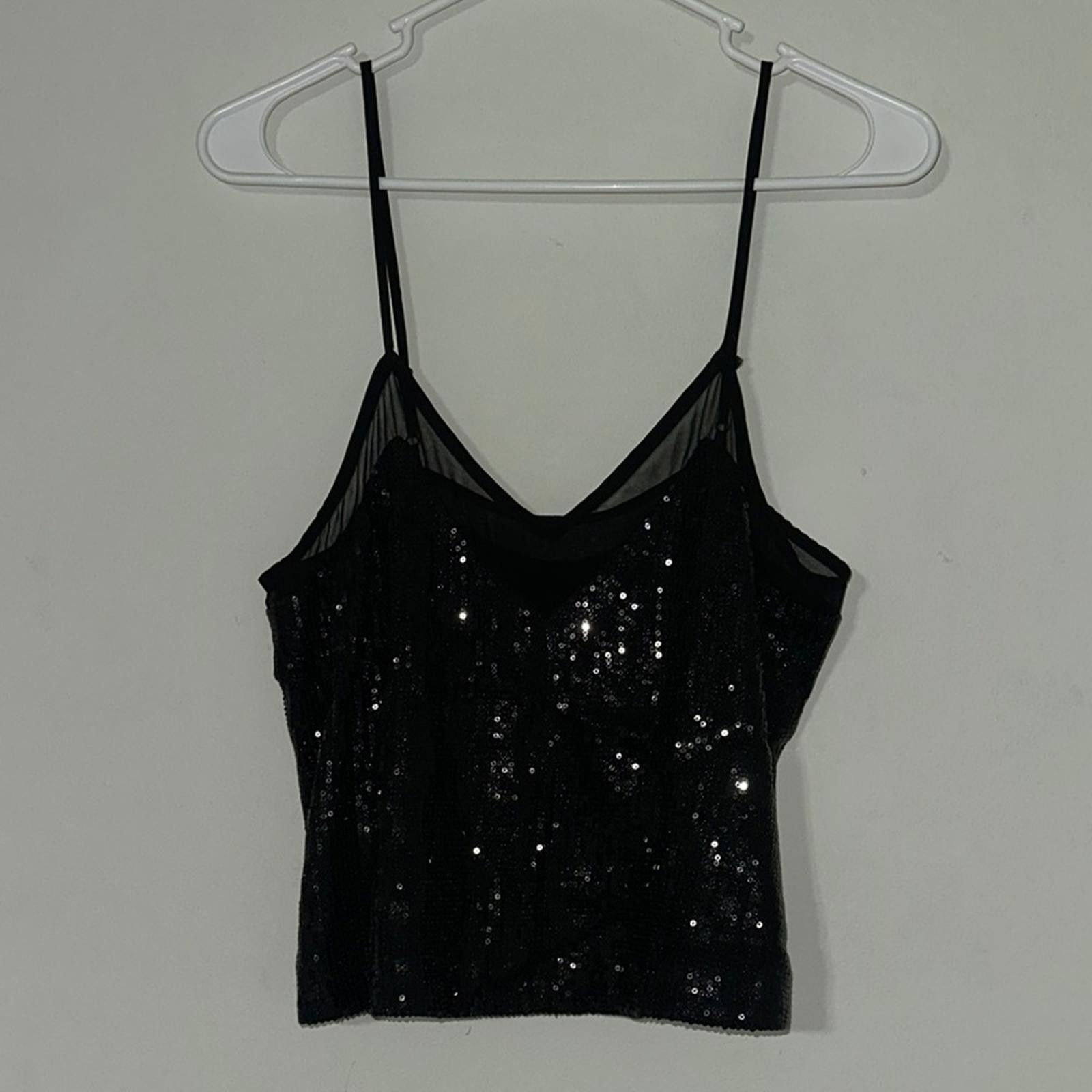 H&M H&M Black Sequins Camisole Size M / US 6-8 / IT 42-44 - 1 Thumbnail