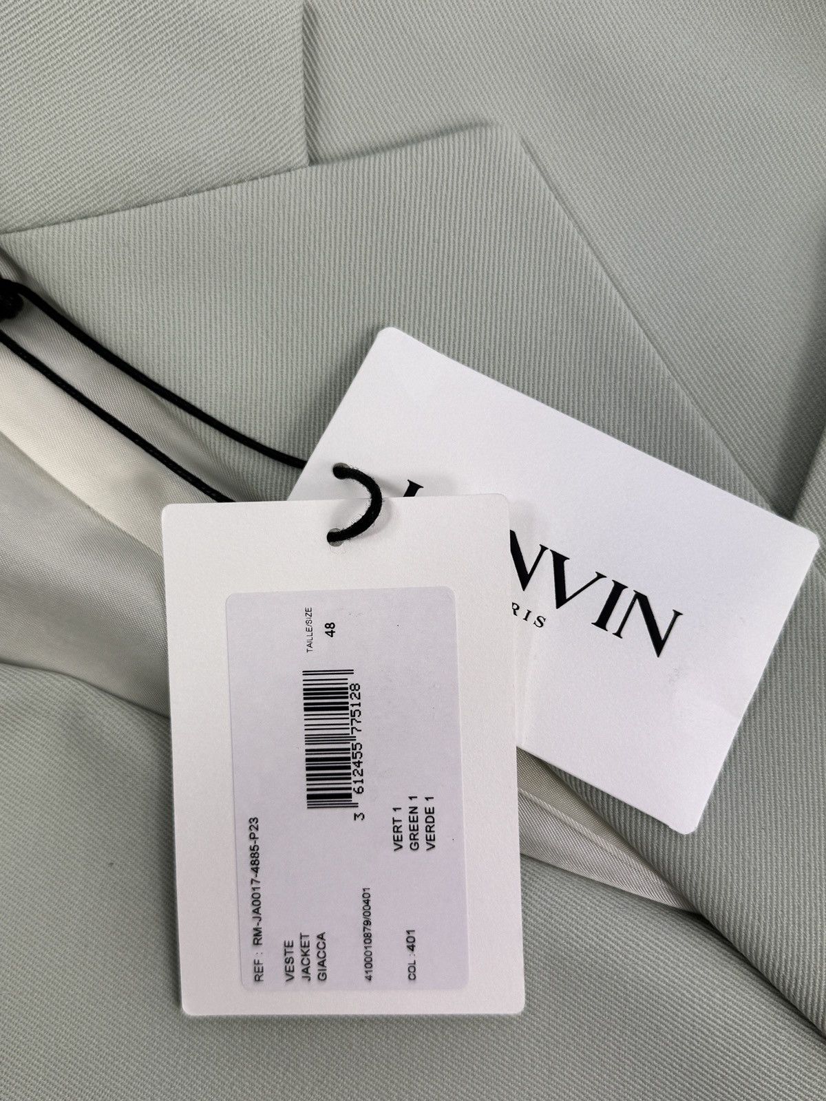 Lanvin LANVIN PISTACHIO GREEN SUIT AND JACKET SET Size 48R - 6 Thumbnail