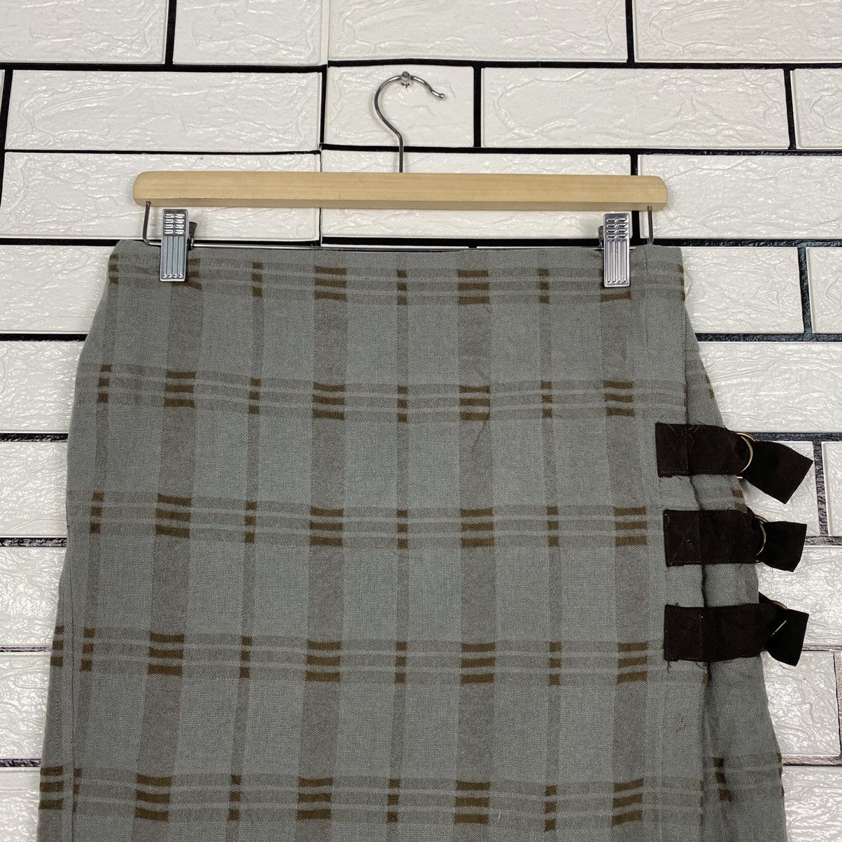 Japanese Brand 📌Vintage Skirt Bondage Style Tartan Martina Dietrich Size 28" / US 6 / IT 42 - 11 Thumbnail