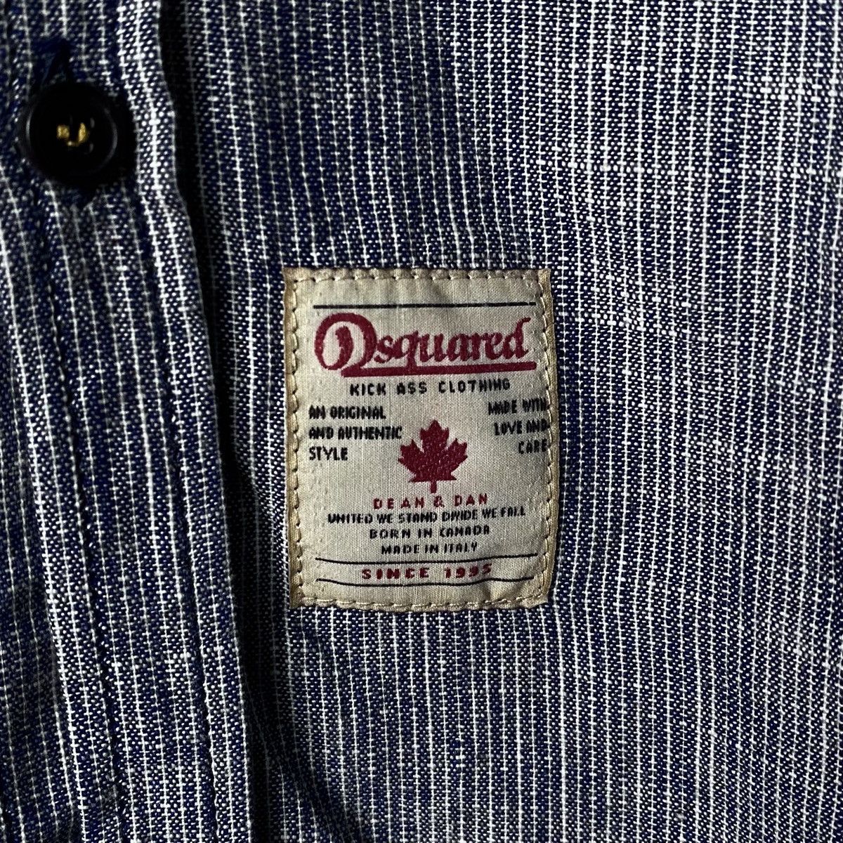 Dsquared2 Dsquared2 2012 Distressed Denim Shirt with Pocket Patch Logo Size US M / EU 48-50 / 2 - 11 Thumbnail