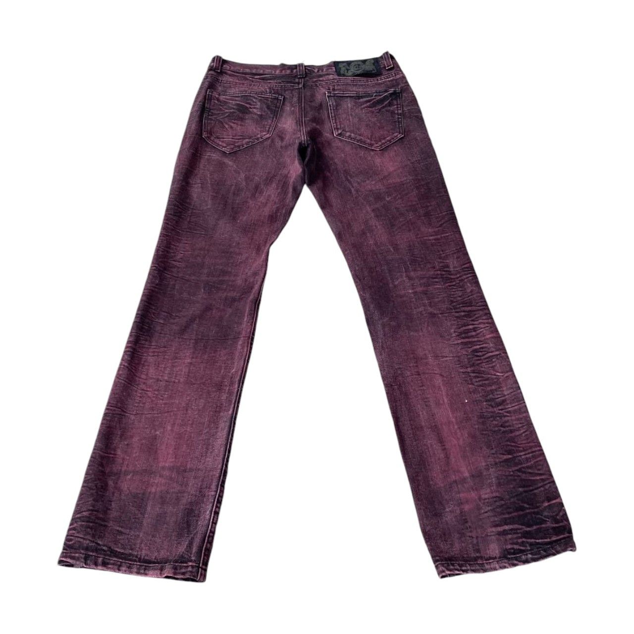 LOWBOX × Tornado Mart LOWBOX JAPAN WINE-RED DYE FISHBONE STRAIGHT LEG IN W30X33 Size US 30 / EU 46 - 6 Thumbnail