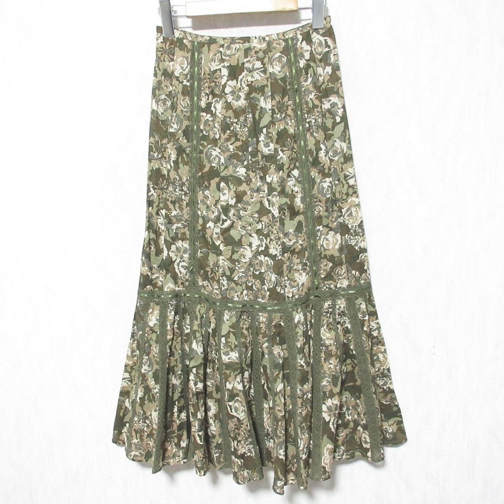 Other Other PINK HOUSE Flower Print Long Mermaid Skirt Cotton Skirts DUTY FREE for USA Size ONE SIZE - 1 Thumbnail