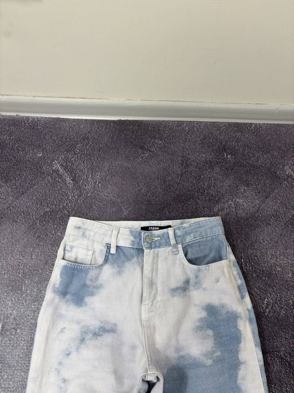 Jaded London Jaded London Sky Clouds Print Y2K Skate Hype Baggy Jeans Size US 26 / EU 42 - 6 Thumbnail