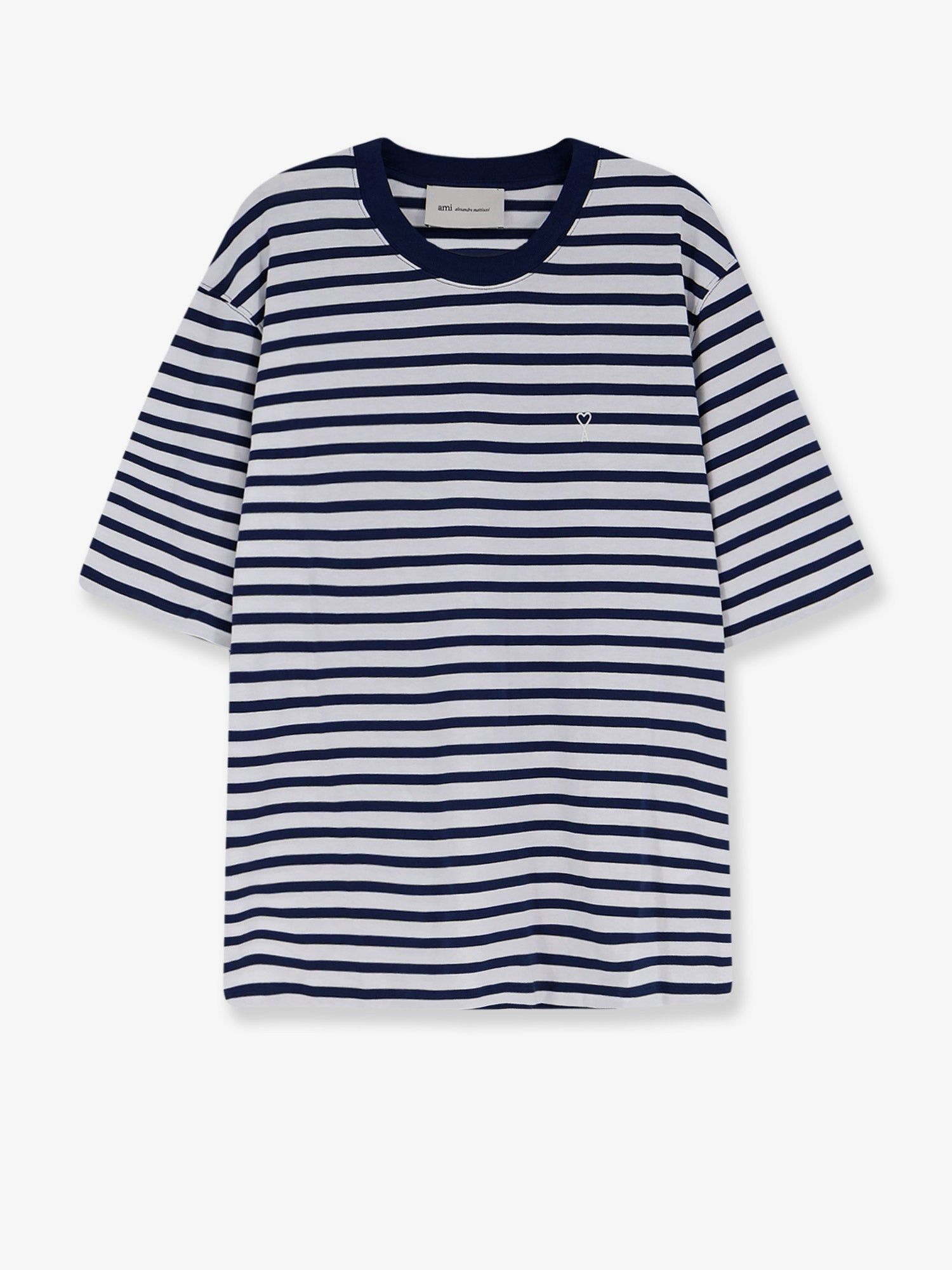 AMI Cotton T-Shirt With Embroidered Logo On The Front Size US M / EU 48-50 / 2 - 1 Thumbnail