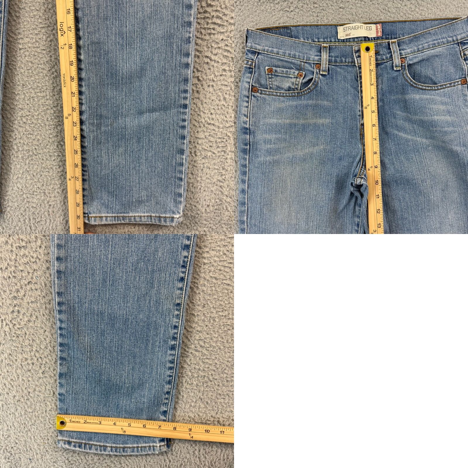 Levi's VTG Levi's 505 Jeans Womens 10M Blue Button Mid Rise 32x30 Straight Leg Denim Y2K Size 32" / US 10 / IT 46 - 9 Thumbnail