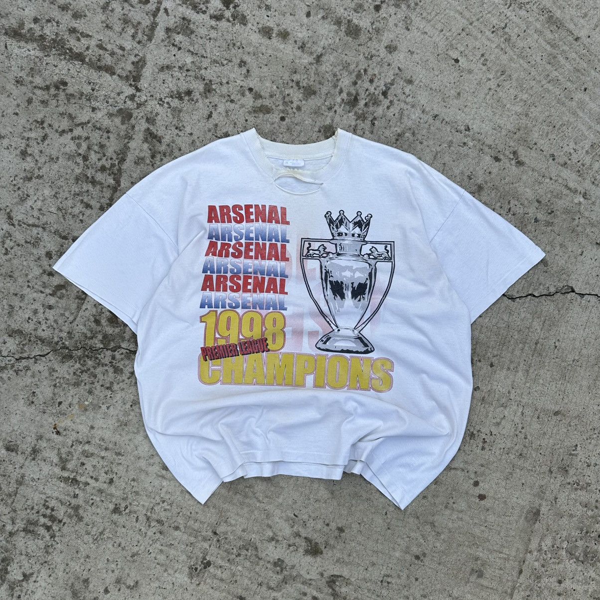 VTG Tee Ultra Rare Arsenal 1998 Premier League Single Stitch