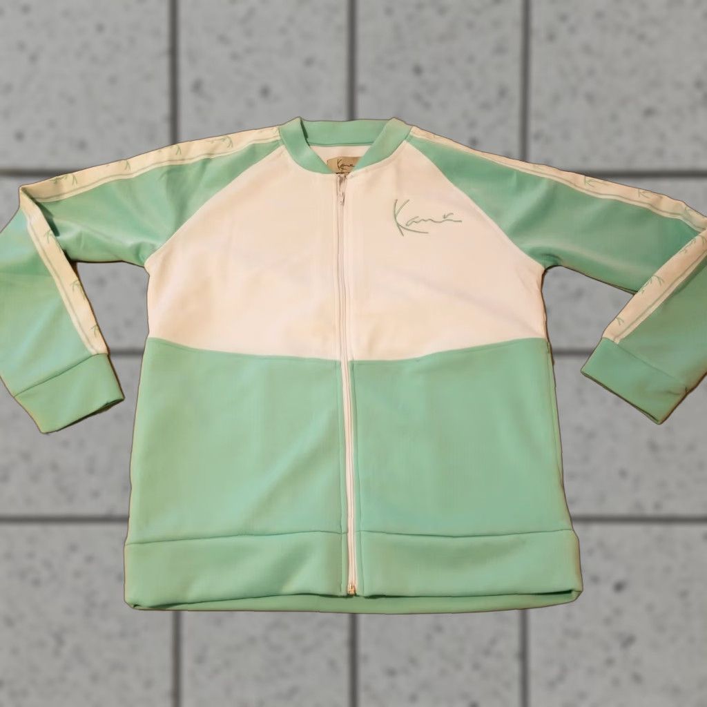 Karl Kani VINTAGE Karl Kani Jacket Mens L Bomber Jacket Green White Size US L / EU 52-54 / 3 - 1 Thumbnail