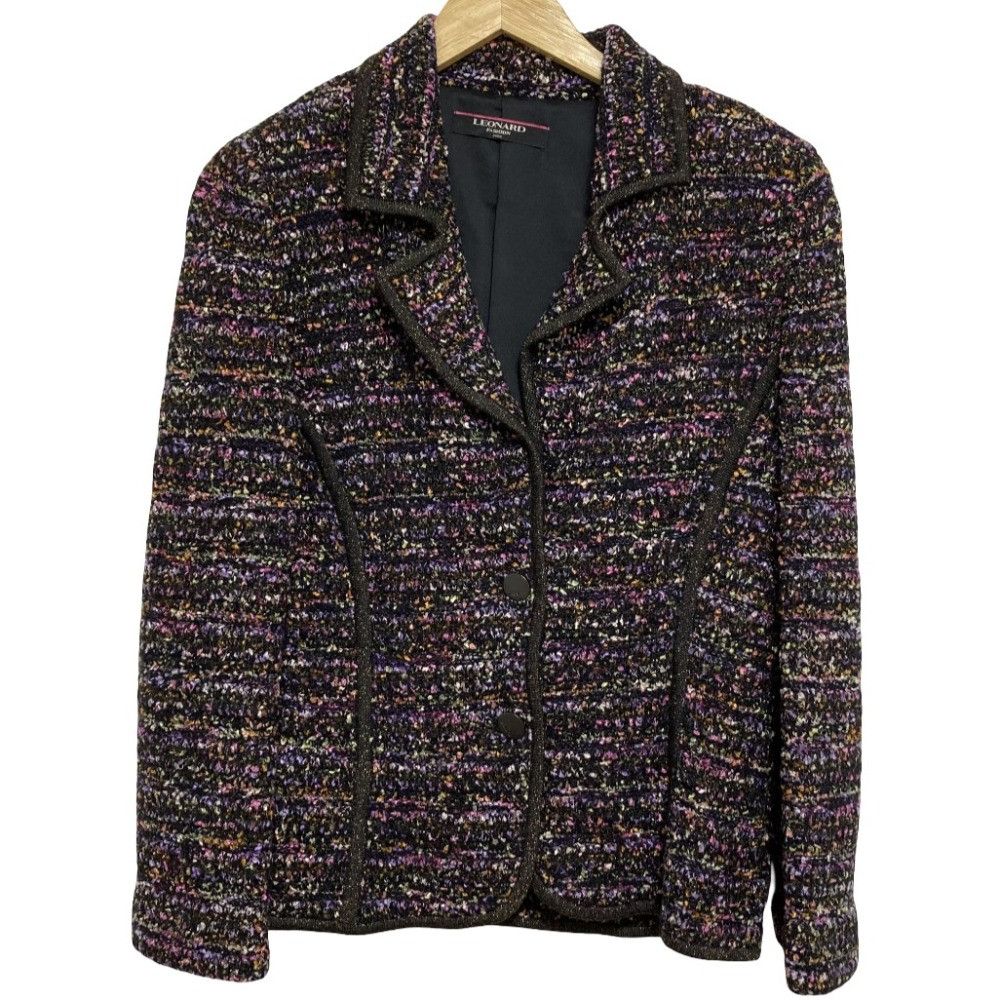 Other Leonard LEONARD FASHION Tweed Tailored Jacket Textile Outerwear DUTY FREE for USA Size ONE SIZE - 1 Thumbnail