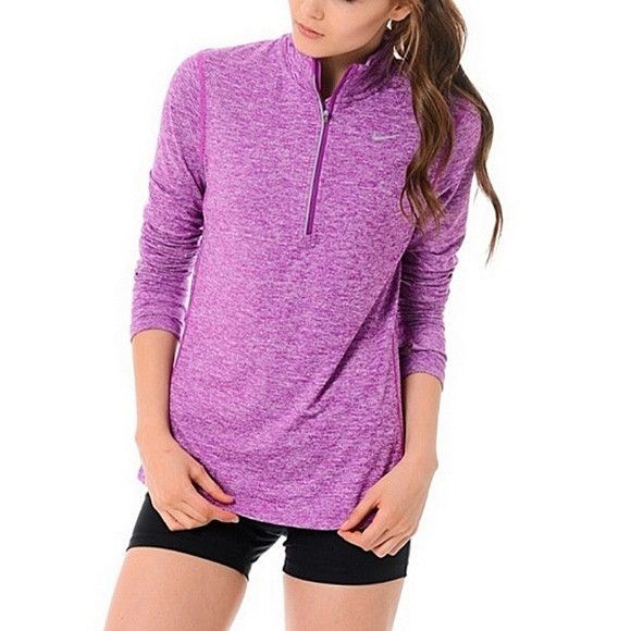 Nike Dri-Fit Element 1/2 Zip Athletic Top Active Outdoor Spring Size M / US 6-8 / IT 42-44 - 3 Thumbnail