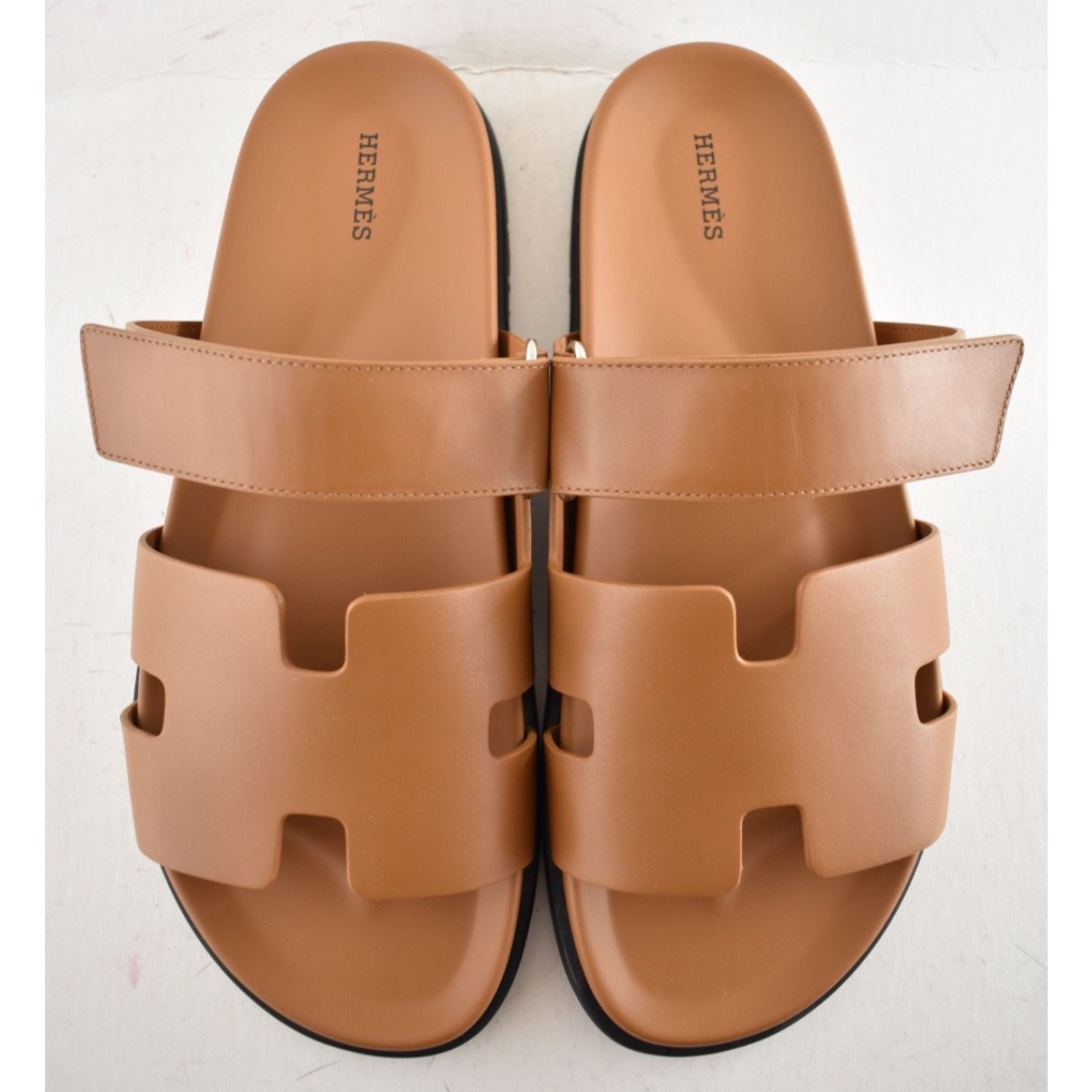 Hermes Hermes Chypre Sandal Mens Naturel Leather H Logo Flat 45 12 Size US 12 / EU 45 - 8 Thumbnail