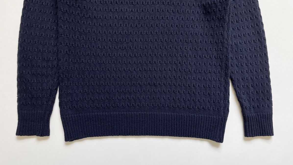 Our Legacy Dark Blue Wool Hole Knit Sweater Size US M / EU 48-50 / 2 - 11 Thumbnail