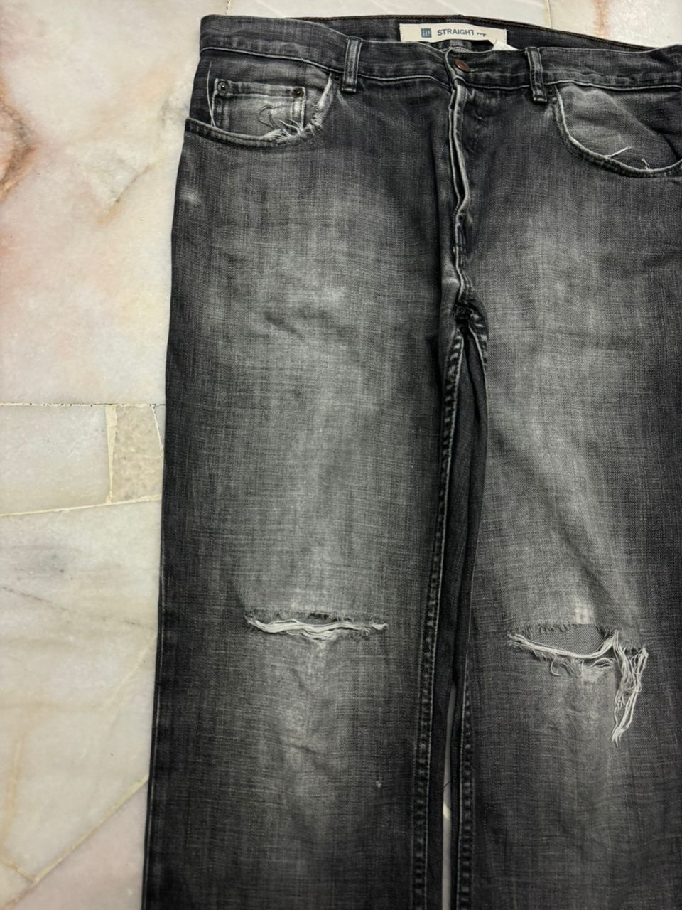 Gap 💥Thrashed Grunge💥90s Gap Mudwash Distressed Straight Fit Size US 32 / EU 48 - 4 Thumbnail