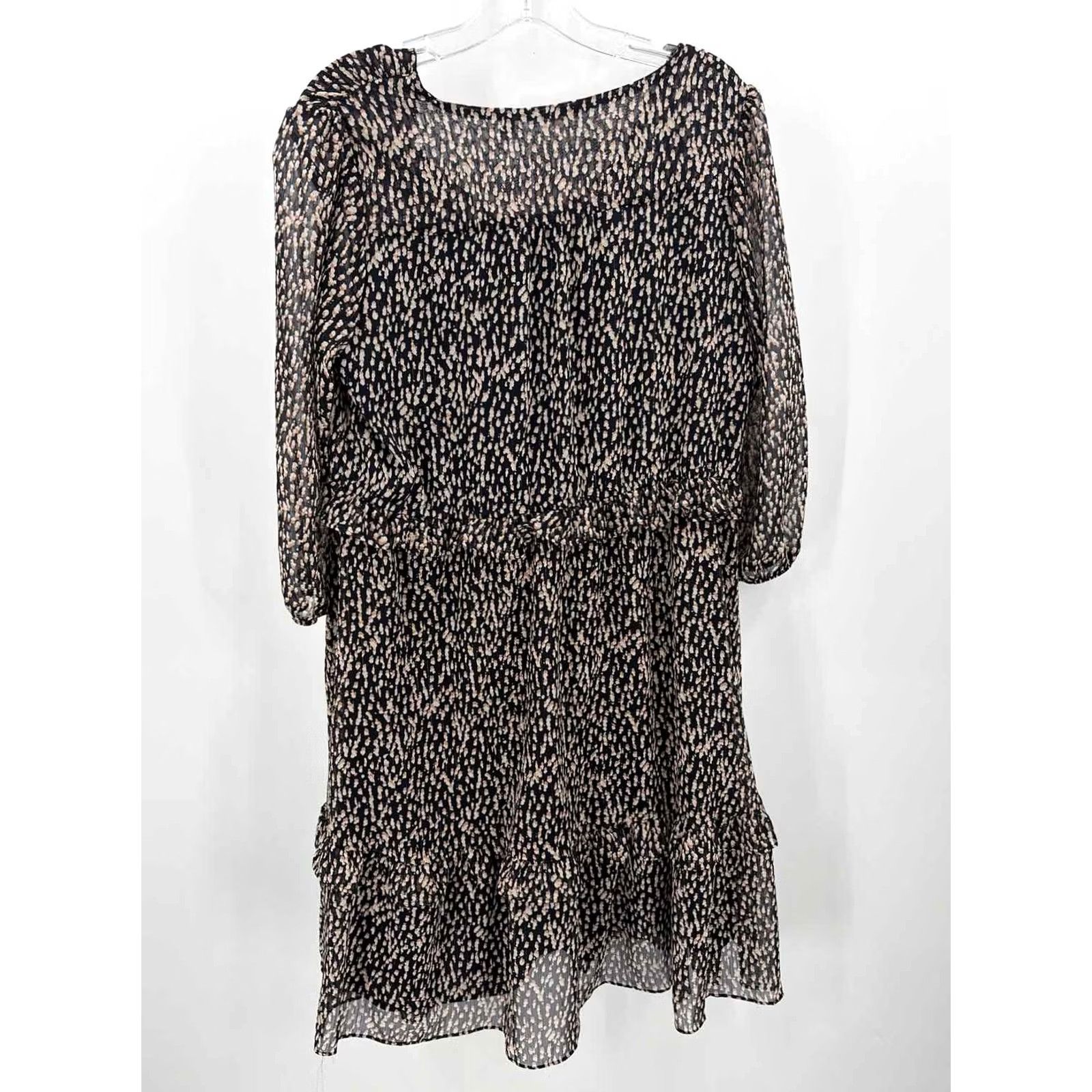 Soft Surroundings Soft Surroundings Black Knee Length Long Sleeve Dress Medium Regular, Pre-Owned Size M / US 6-8 / IT 42-44 - 2 Thumbnail