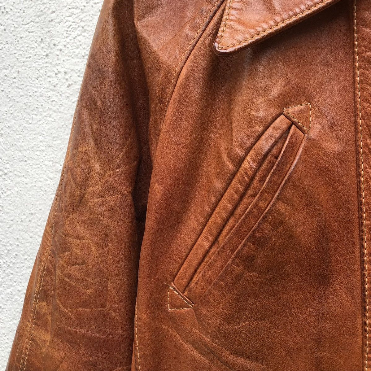 Vintage Vintage Paul Louis Inc Leather jacket Mens Serval zipper 60s Size US M / EU 48-50 / 2 - 2 Thumbnail
