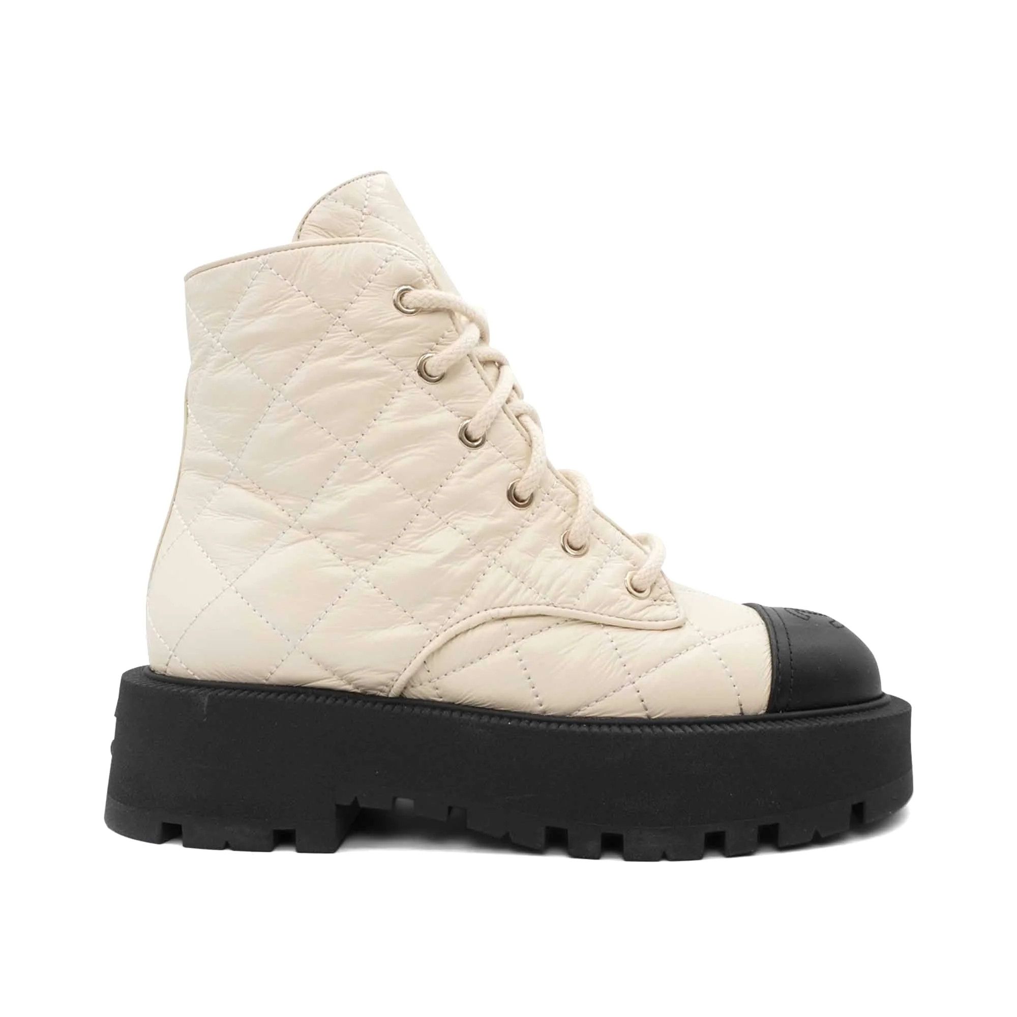 Chanel 2024 Chanel Quilted Combat Boots - Women's 37.5 Size US 7.5 / IT 37.5 - 3 Thumbnail