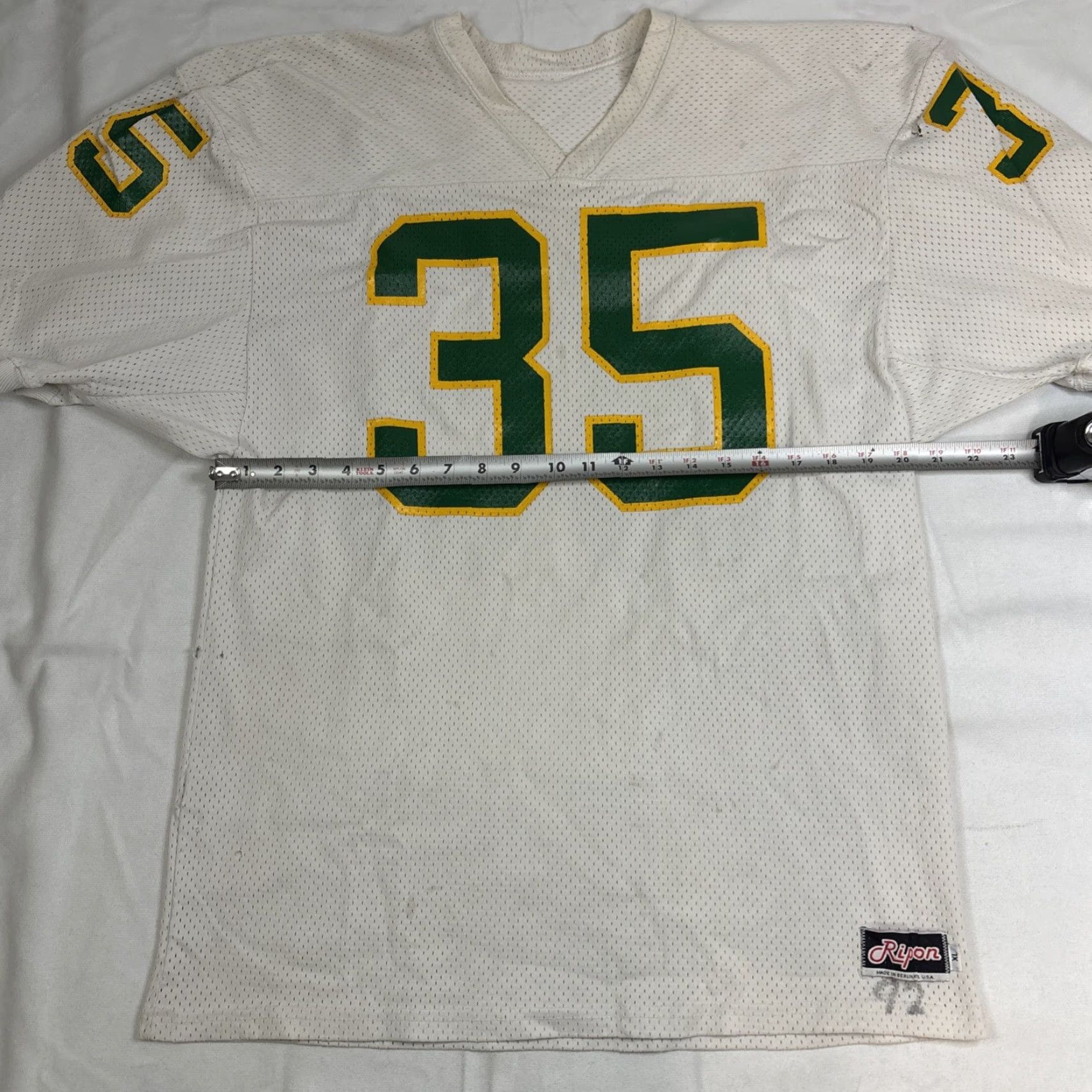 Vintage VINTAGE Ripon Athletic Football Jersey Men XL White #35 Player Style Sleeves Size US XL / EU 56 / 4 - 4 Thumbnail