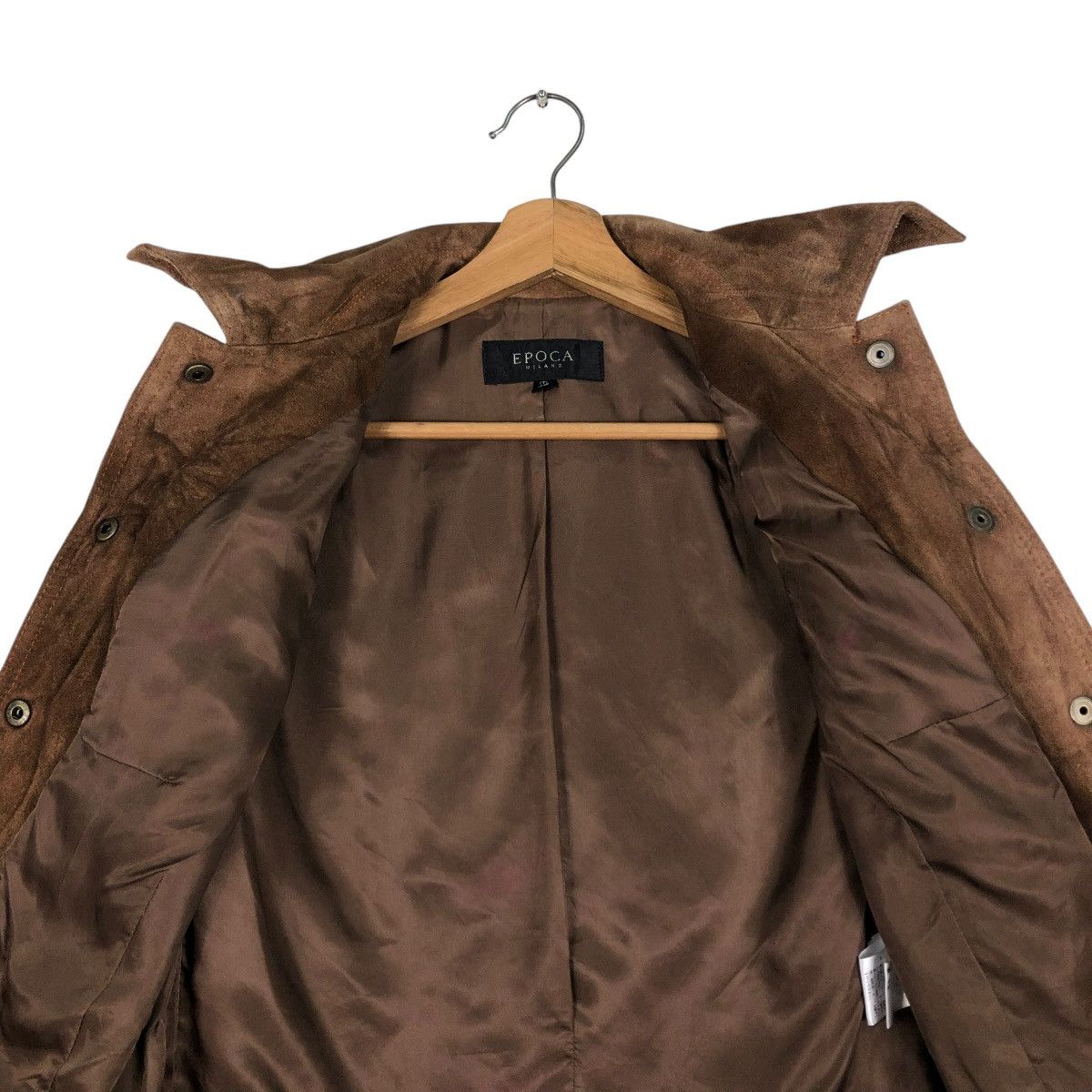 Japanese Brand 🔥CROPPED SUEDE LEATHER JACKET BIKER EPOCA ISSEY MIYAKE Size S / US 4 / IT 40 - 15 Thumbnail