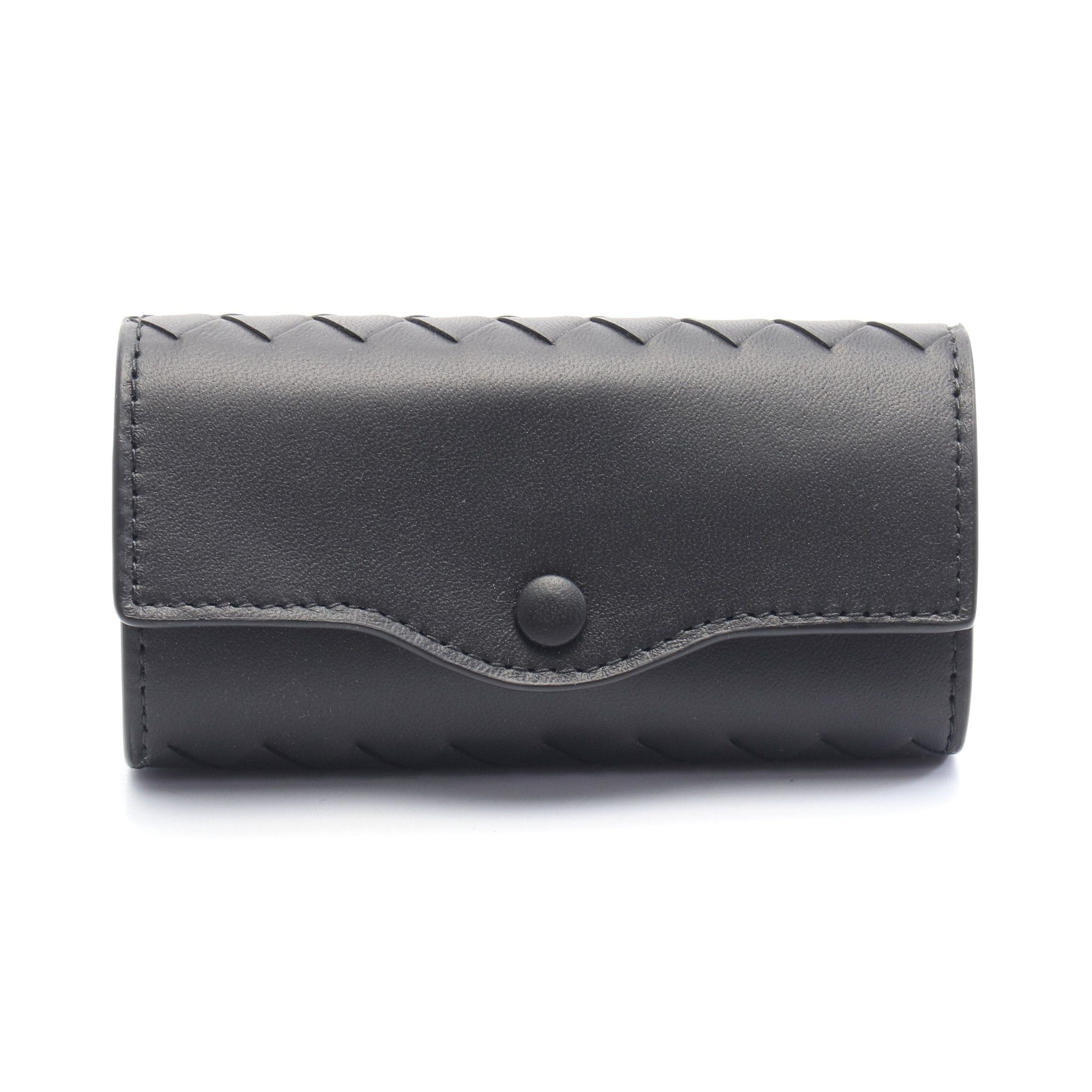 Bottega Veneta Bottega Veneta Intrecciato 6 Key Case Leather Black Size ONE SIZE - 1 Thumbnail