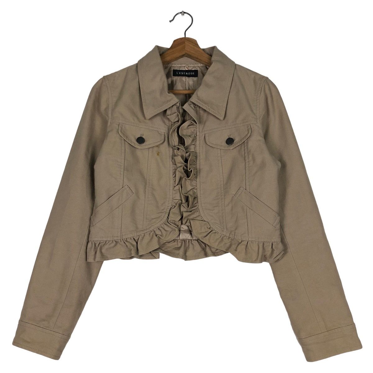 Japanese Brand 🔥Vtg Cropped Biker Jacket Bondage Parachute L’Est Rose Size US M / EU 48-50 / 2 - 1 Thumbnail