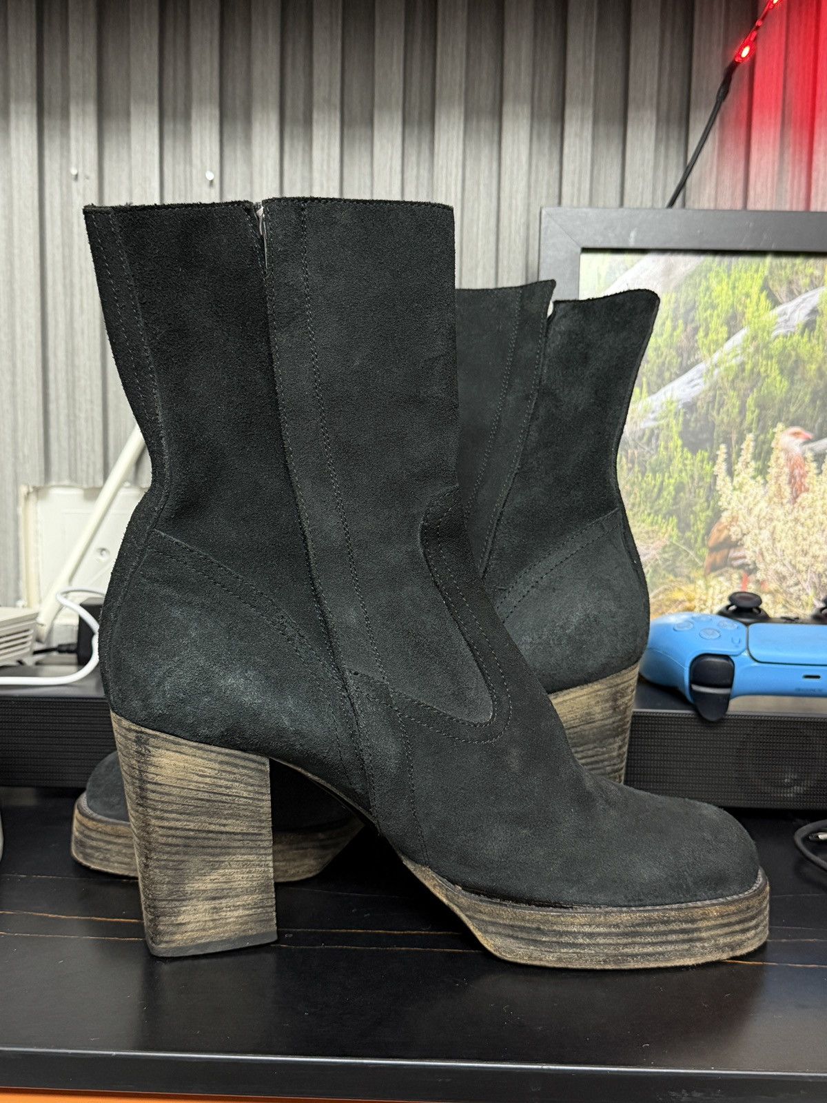 Rick Owens 🦂😮‍💨Ss05 SCORPIO suede heel Boots Size US 9 / EU 42 - 16 Thumbnail