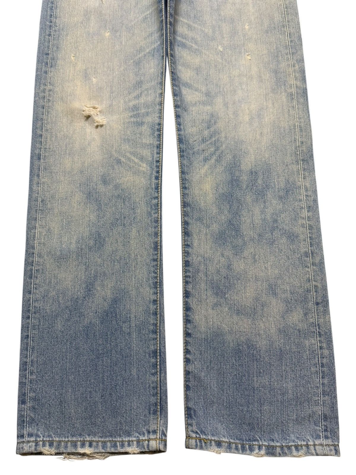 Levi's Vintage 90s Levis 505 Blue Faded Mud Wash Distress Straight Size US 35 - 7 Thumbnail
