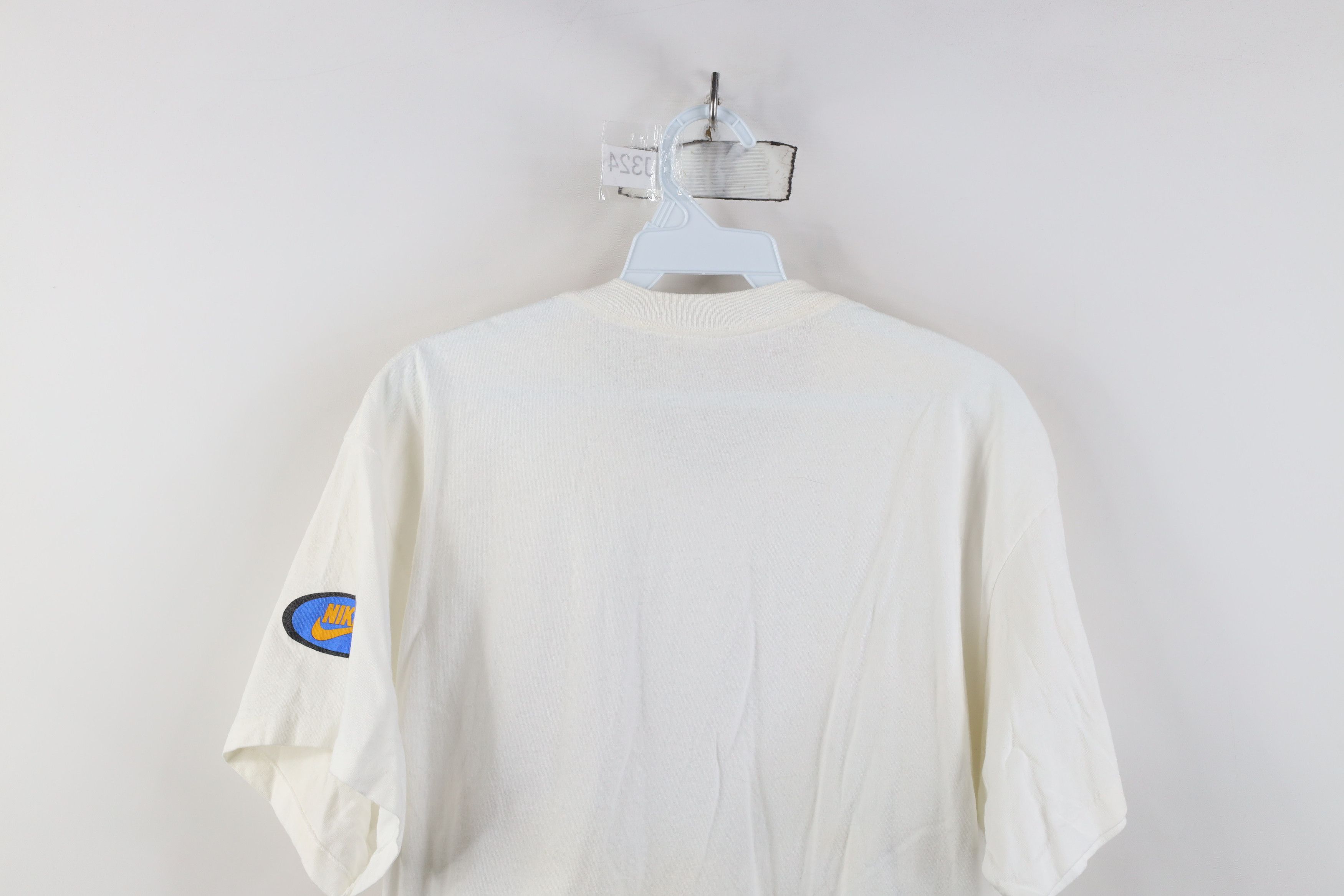 Nike Vintage 90s Nike Abstract Spell Out T-Shirt White USA Size US XL / EU 56 / 4 - 13 Thumbnail