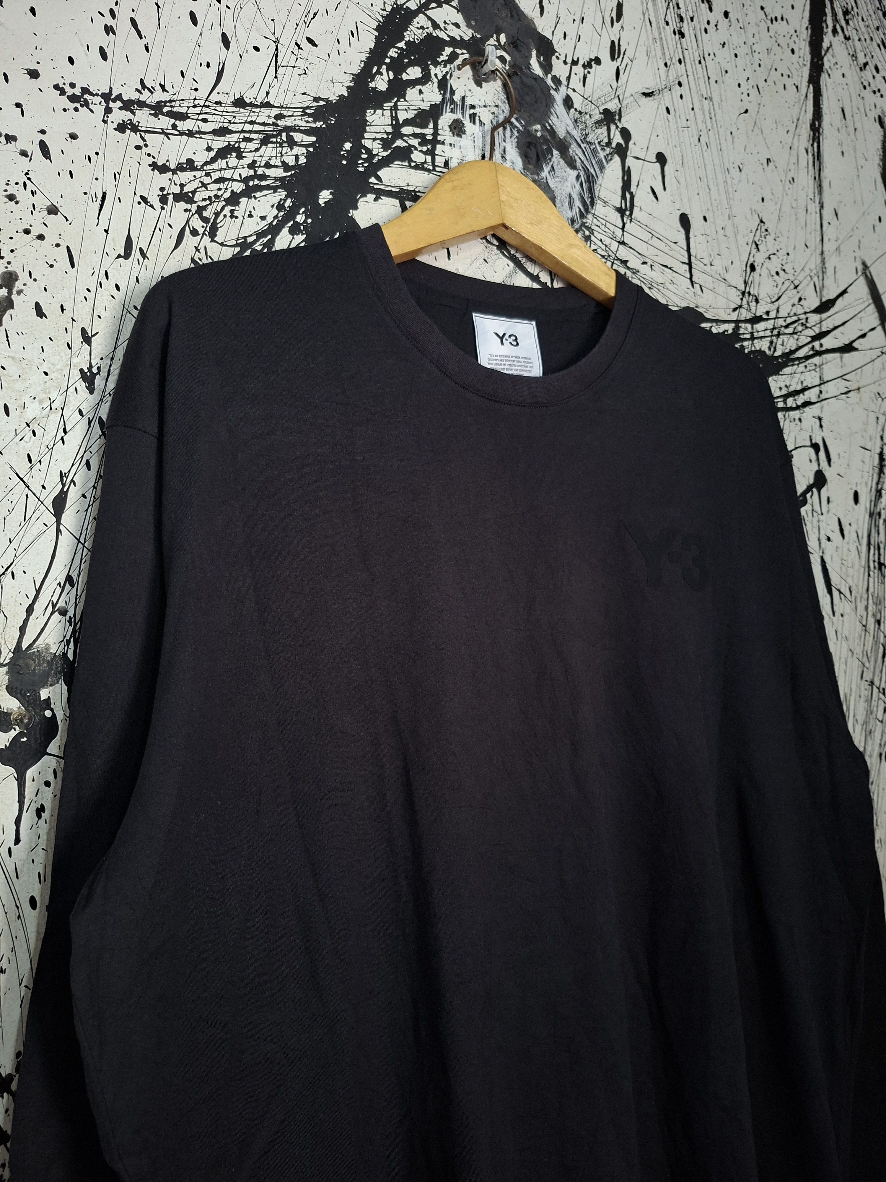 Adidas × Y-3 YOHJI YAMAMOTO X ADIDAS Y-3 LOGO LONGSLEVEE Size US XL / EU 56 / 4 - 2 Thumbnail