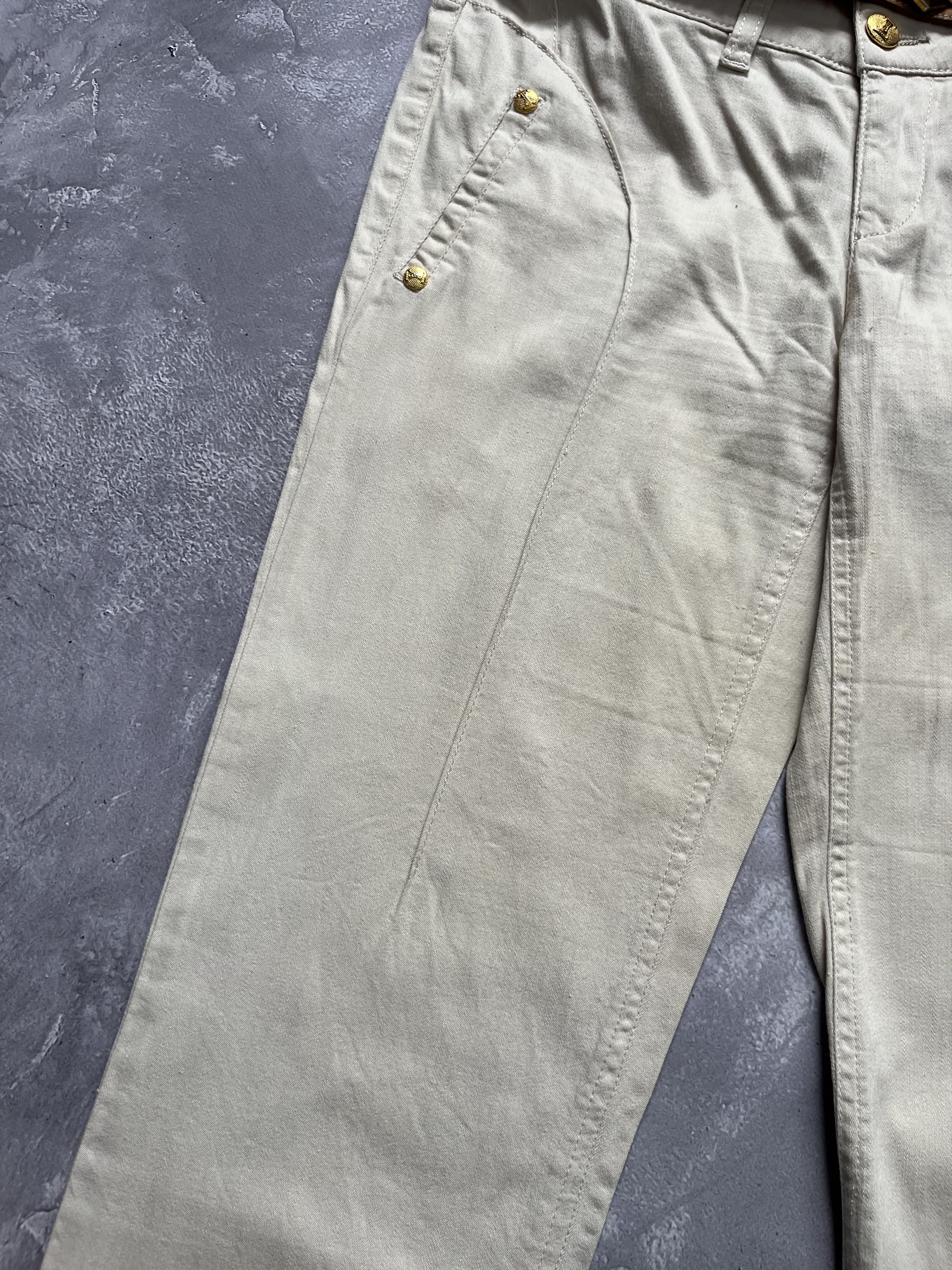 Gucci Gucci Era Tom Ford With Snap Buckle Logo Beige Pants Size 29" - 6 Thumbnail